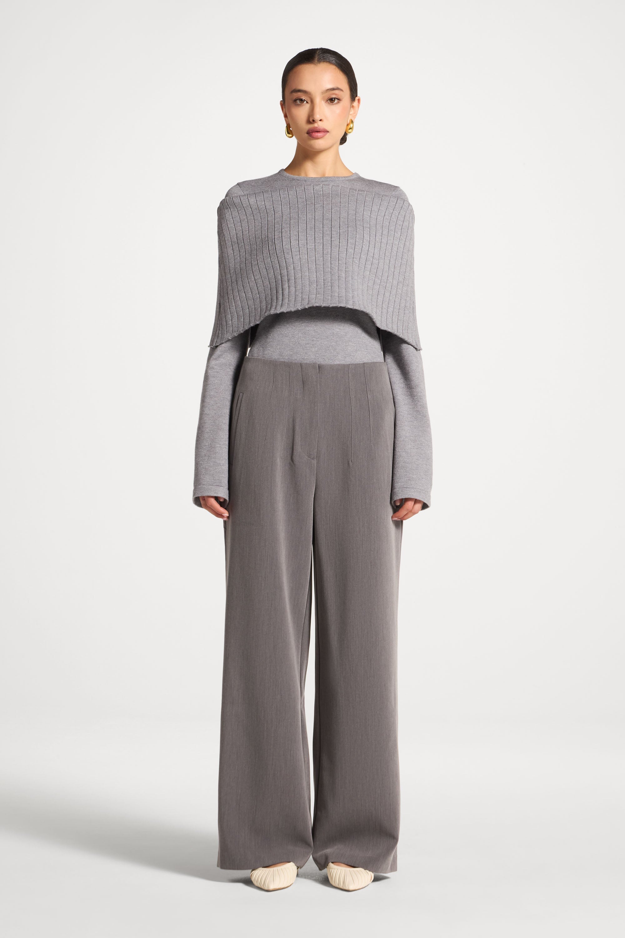 Classic Wide Leg Pants - Charcoal Abayas Veiled