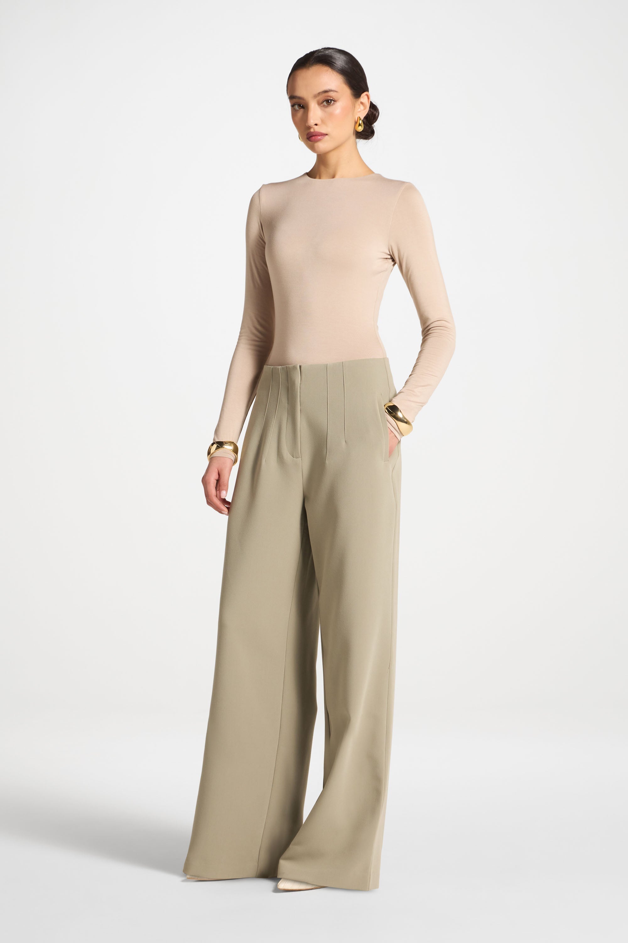 Classic Wide Leg Pants - Sage Abayas Veiled