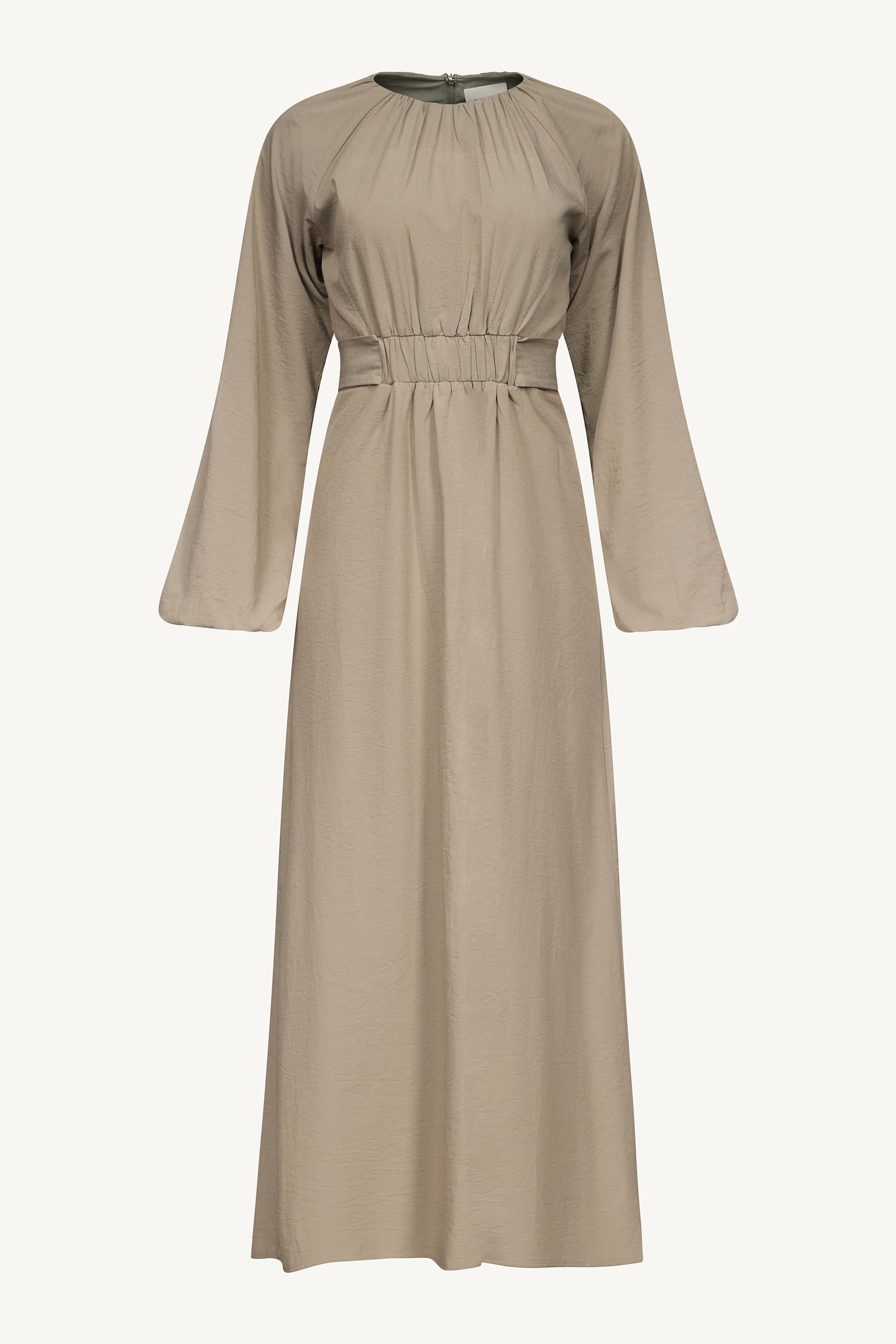 Cotton Blend Tie Back Maxi Dress - Sage Dresses Veiled