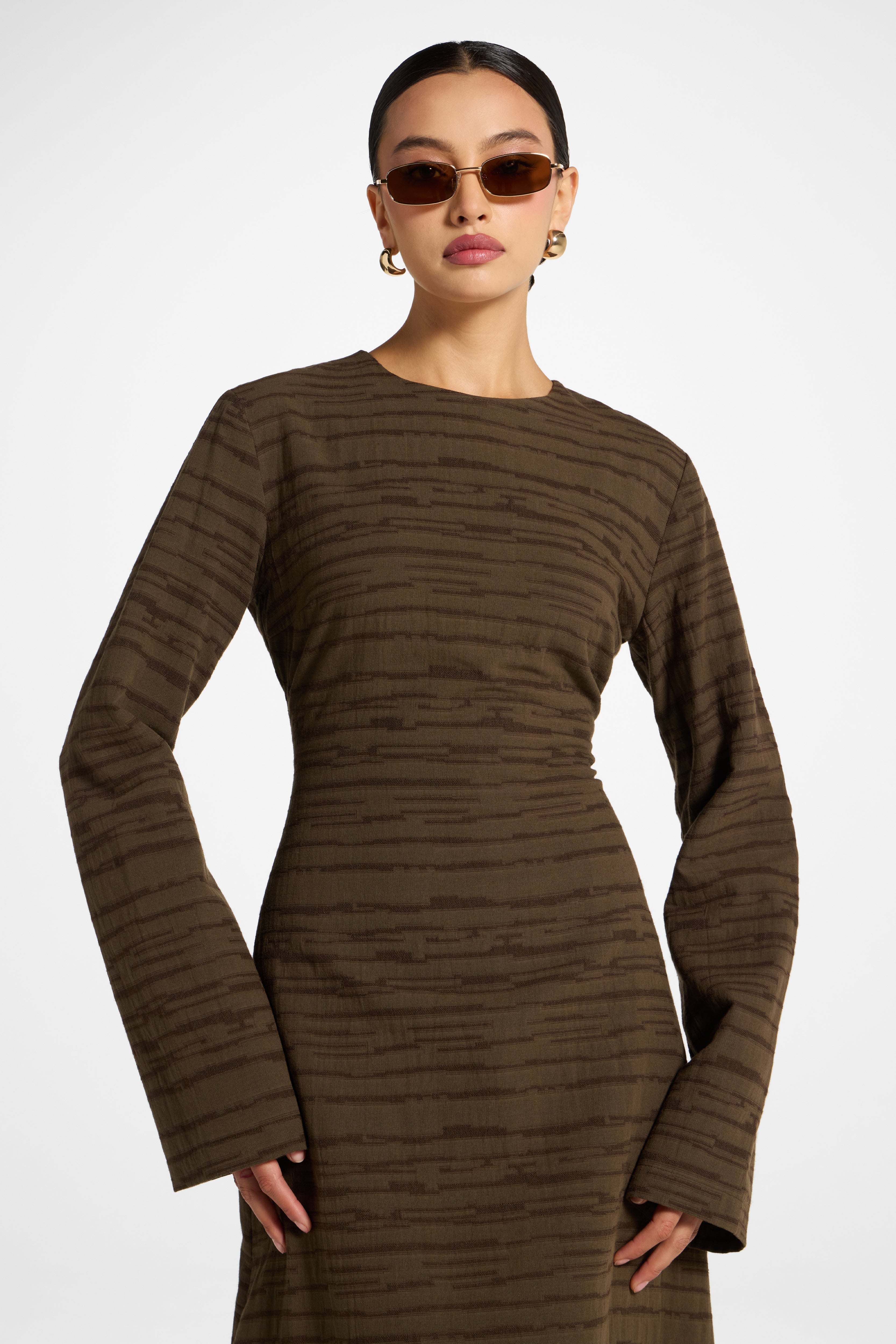 Cotton Cinch Maxi Dress - Boulder Dress Veiled