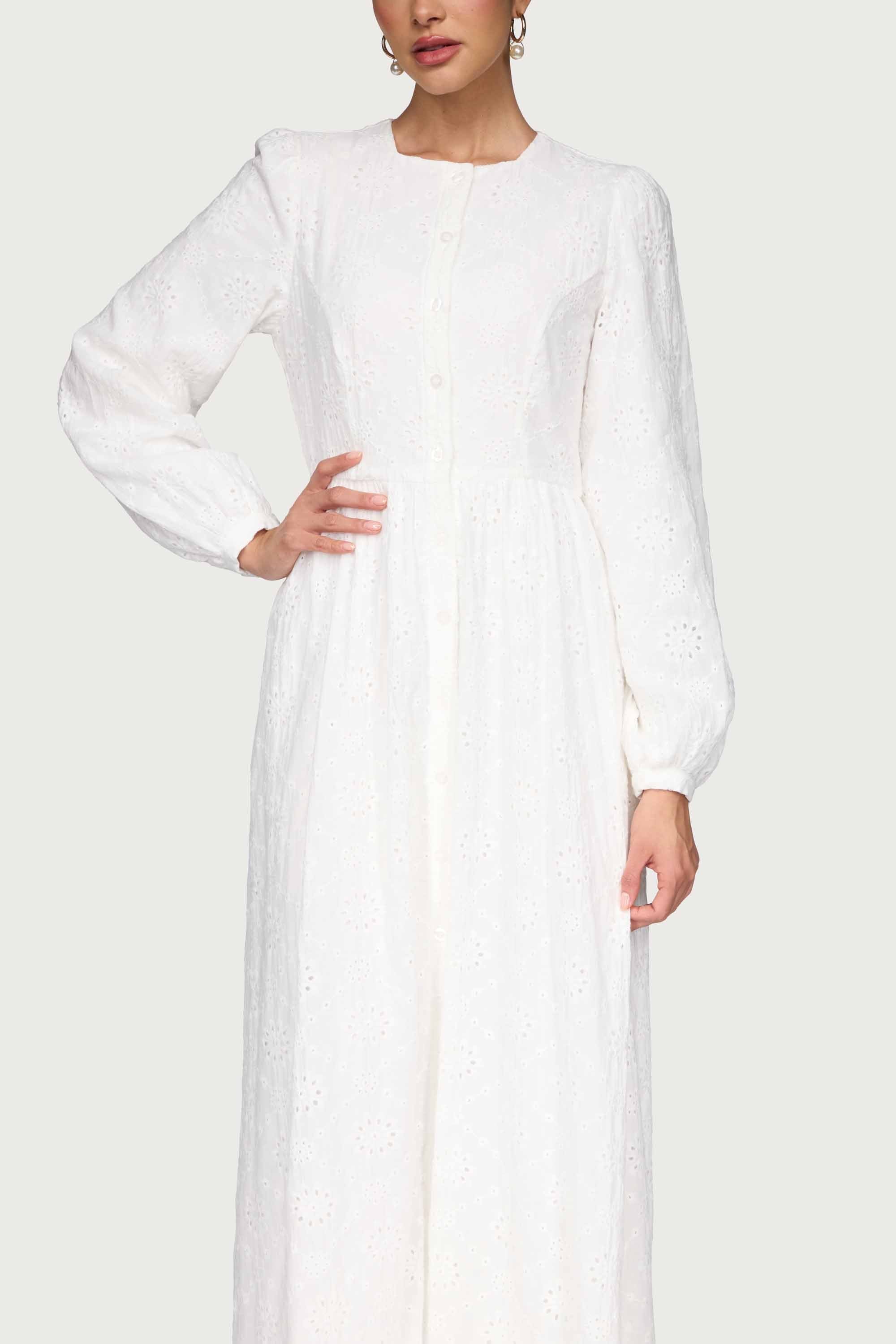 Cotton Eyelet Maxi Dress Dresses Veiled