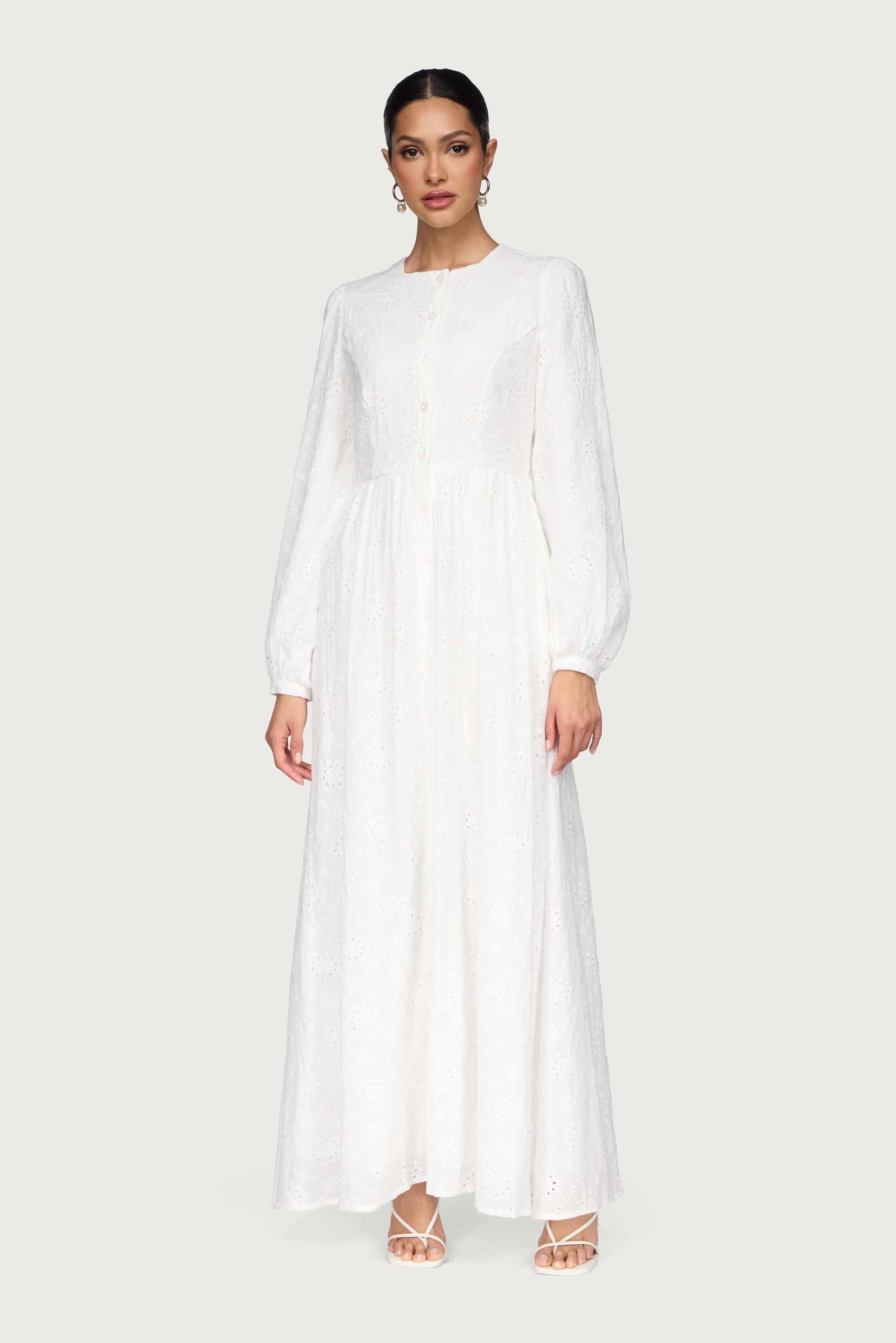 Cotton Eyelet Maxi Dress Dresses Veiled
