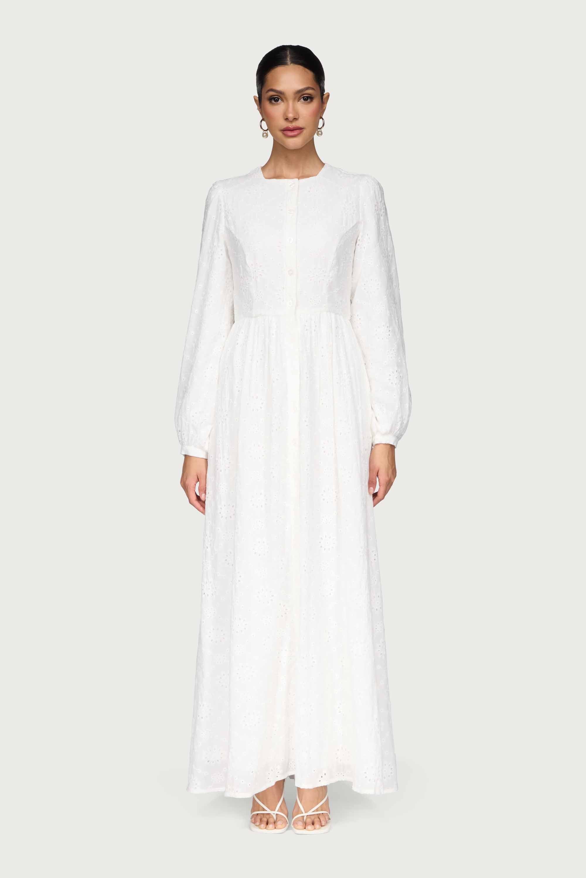 Cotton Eyelet Maxi Dress Dresses Veiled