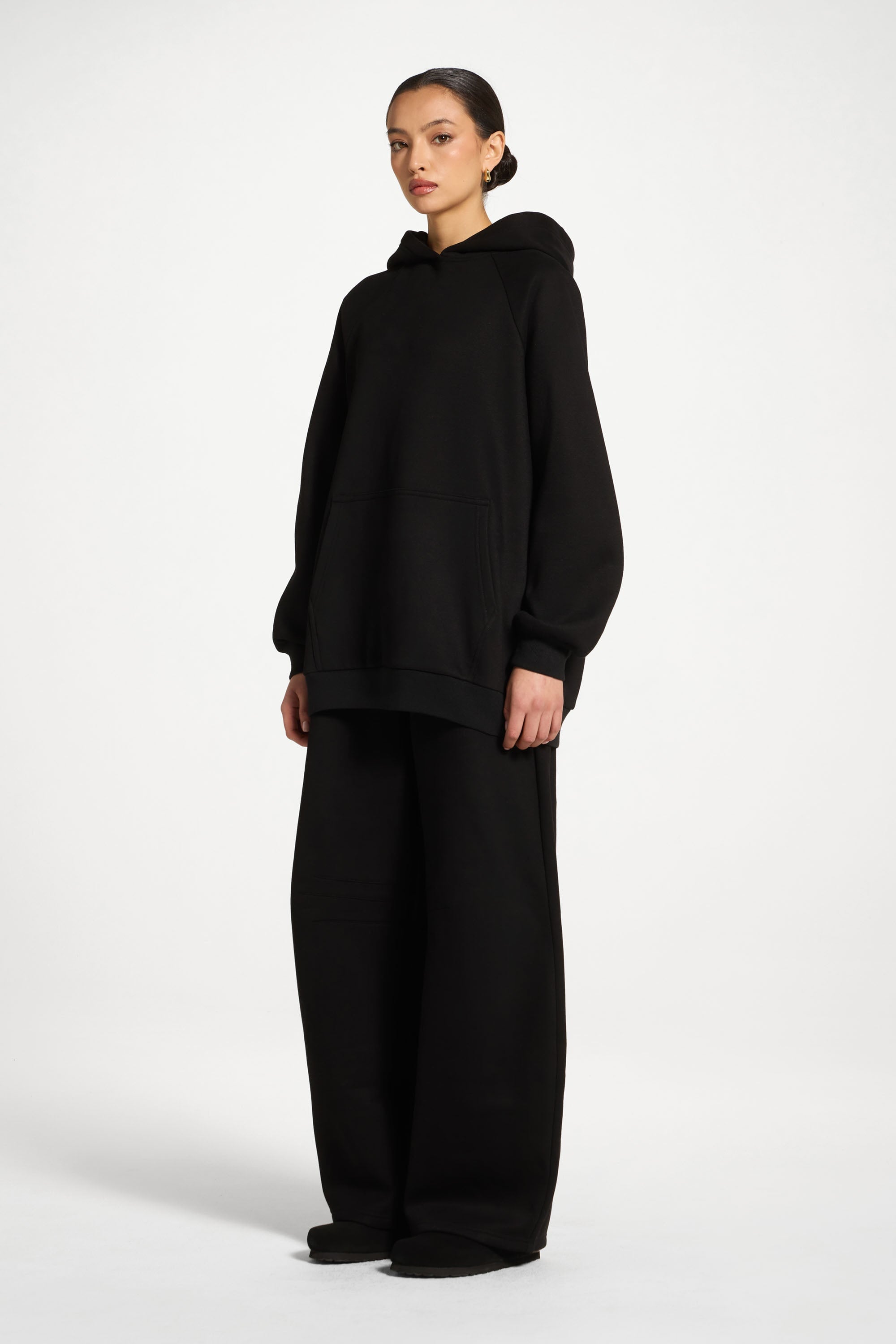 Cotton Hoodie - Black Abayas Veiled