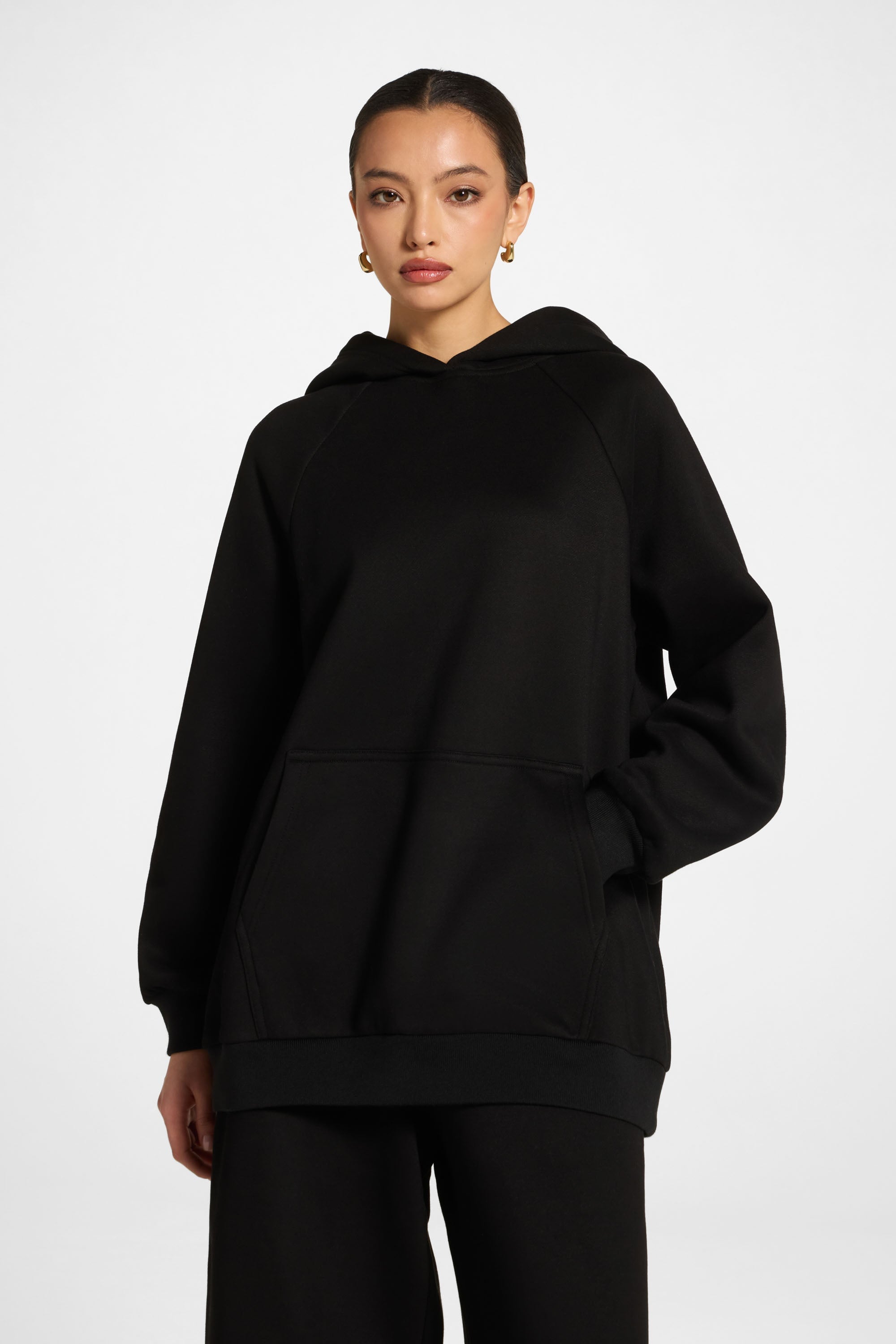Cotton Hoodie - Black Abayas Veiled