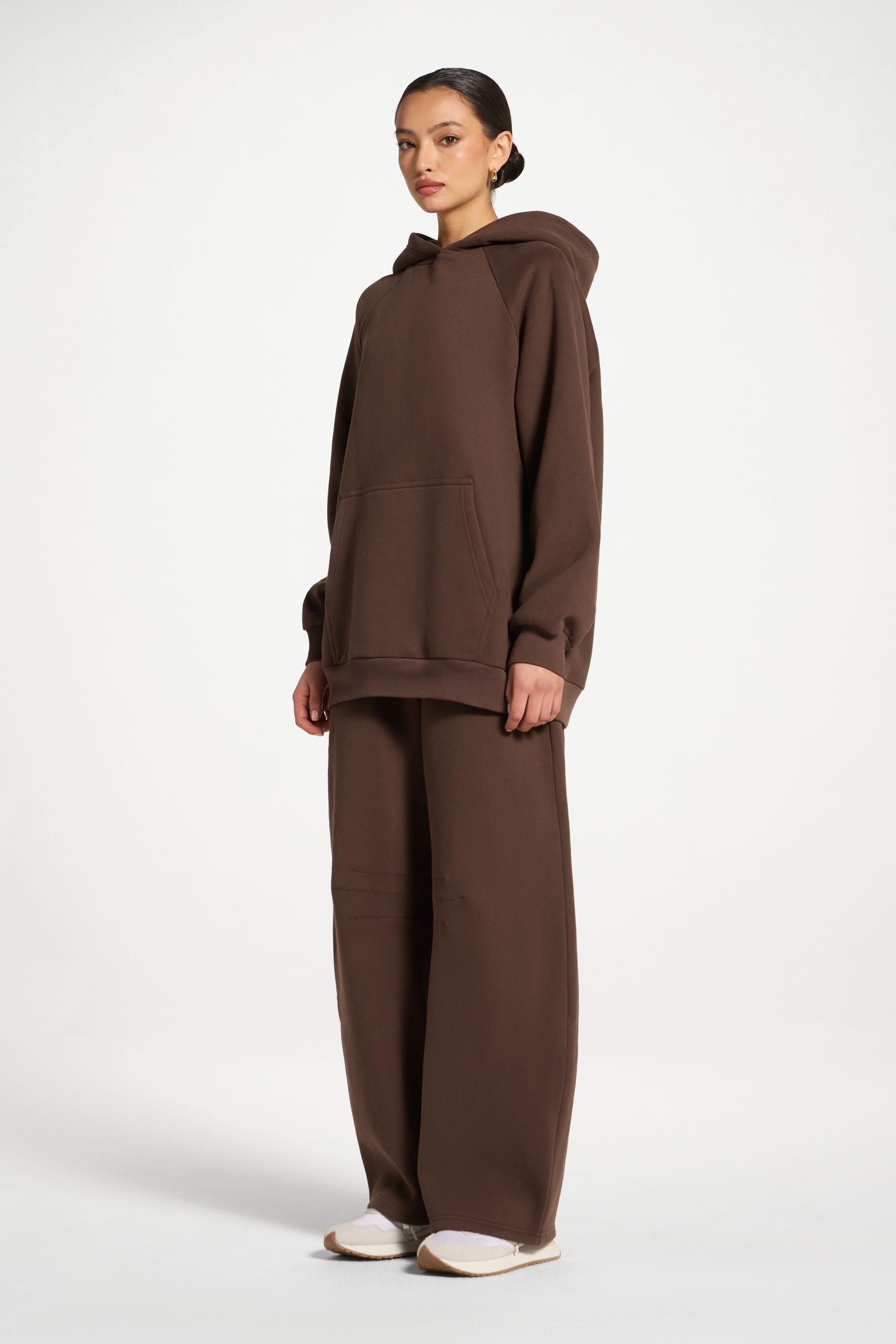 Cotton Hoodie - Chocolate Abayas Veiled