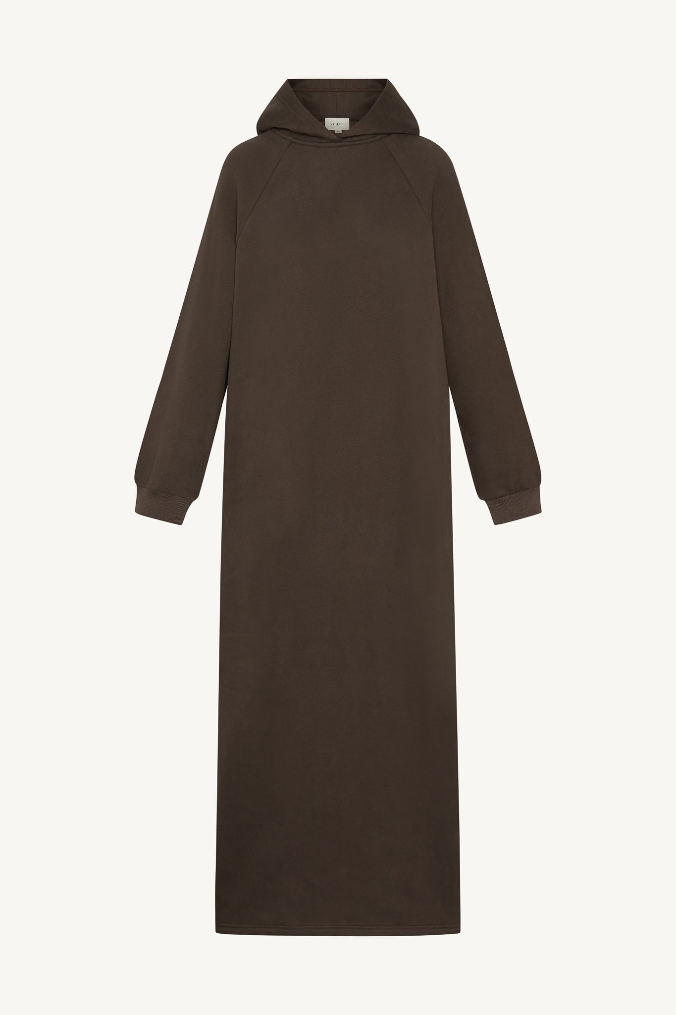 Cotton Hoodie Maxi Dress - Chocolate Abayas Veiled