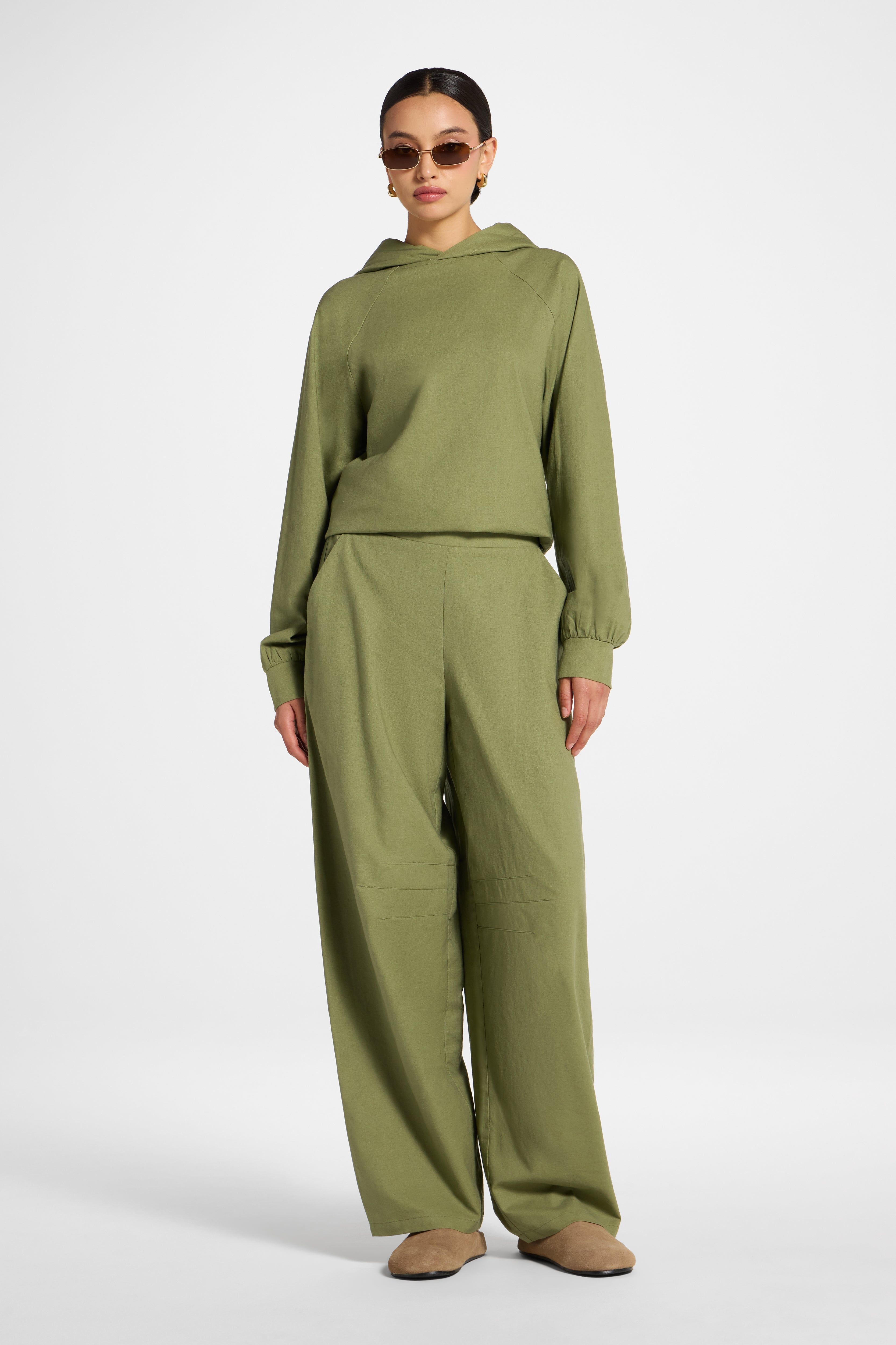 Cotton Linen Barrel Pants - Kalamata Abayas Veiled