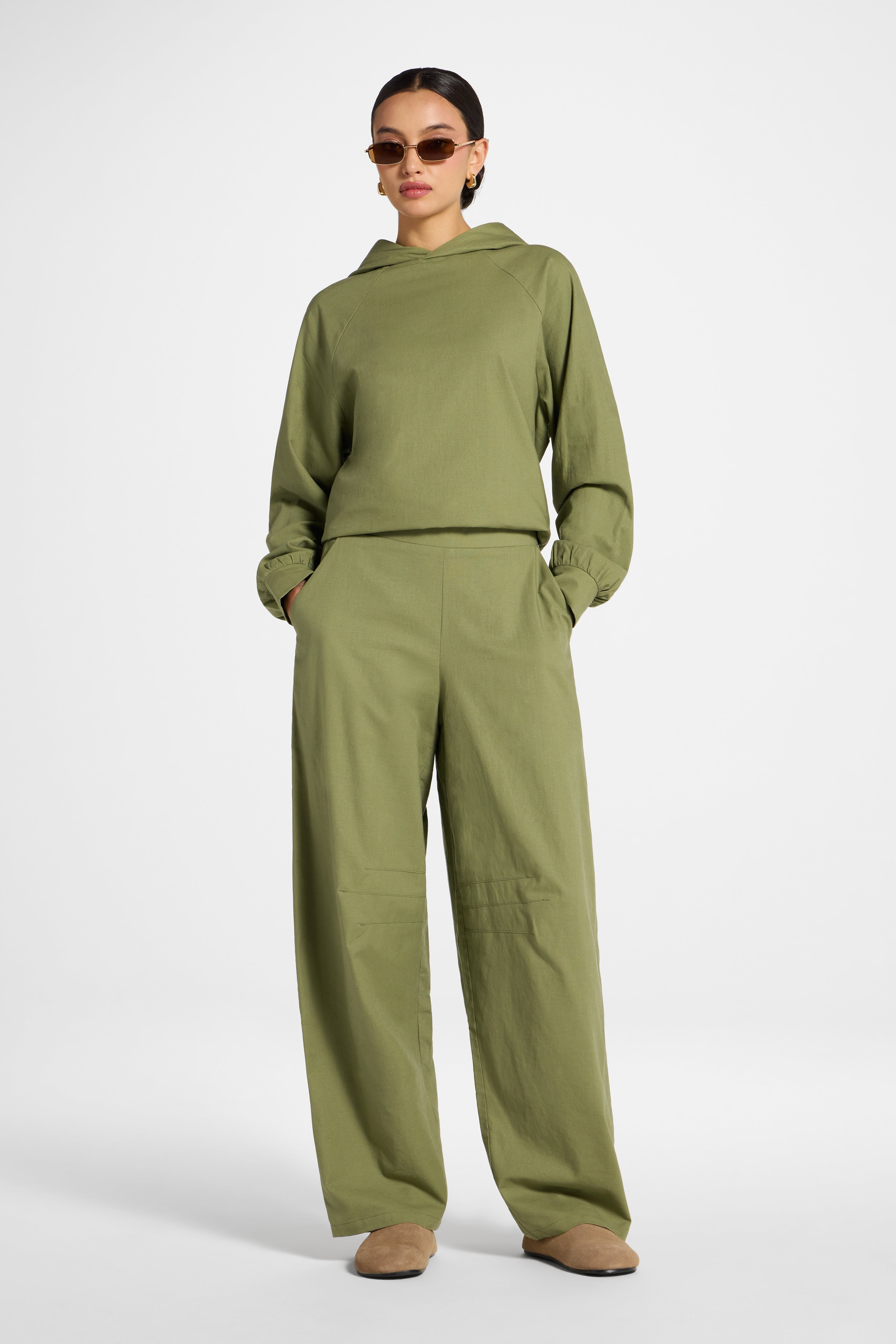 Cotton Linen Barrel Pants - Kalamata Abayas Veiled
