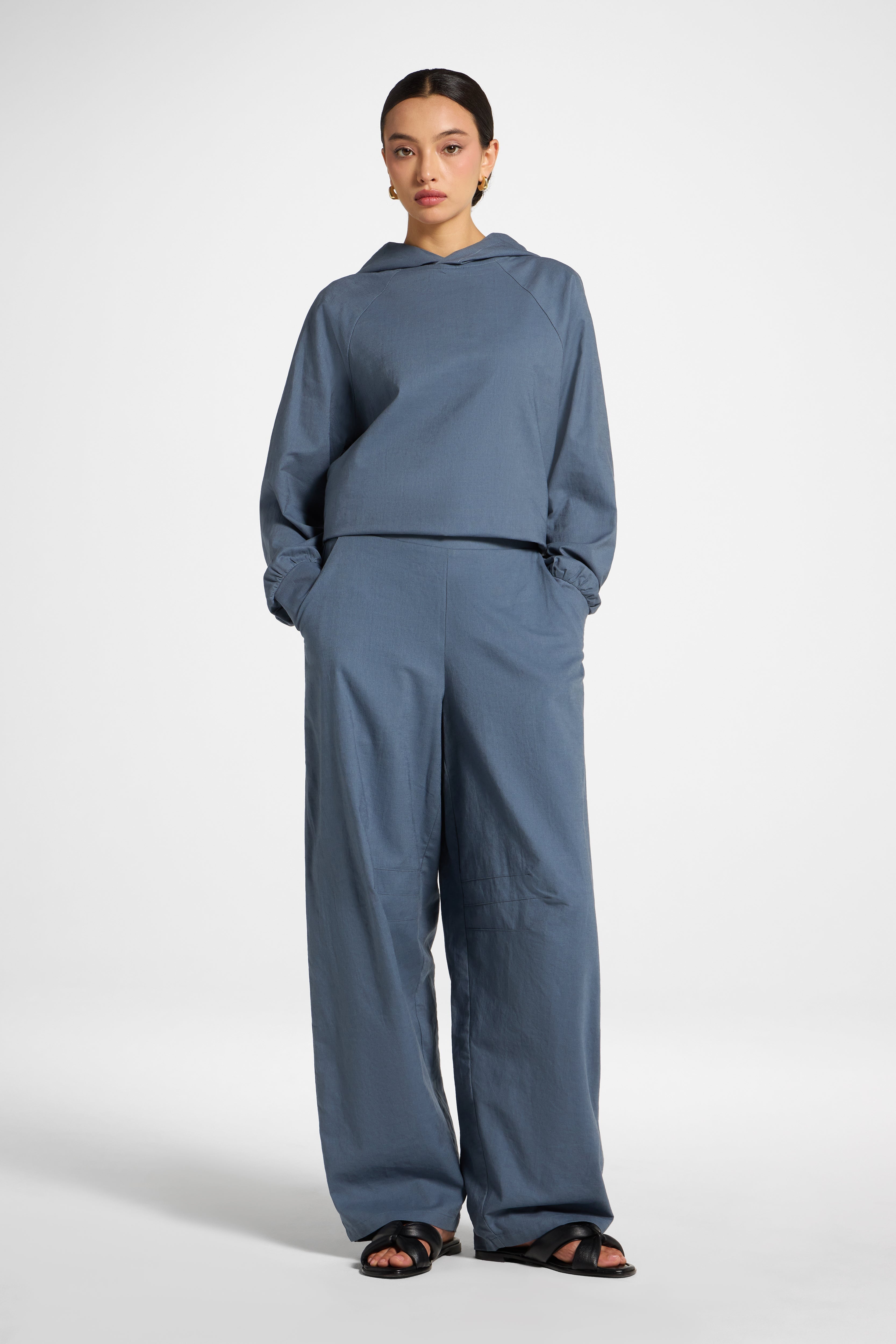 Cotton Linen Barrel Pants - Storm Abayas Veiled
