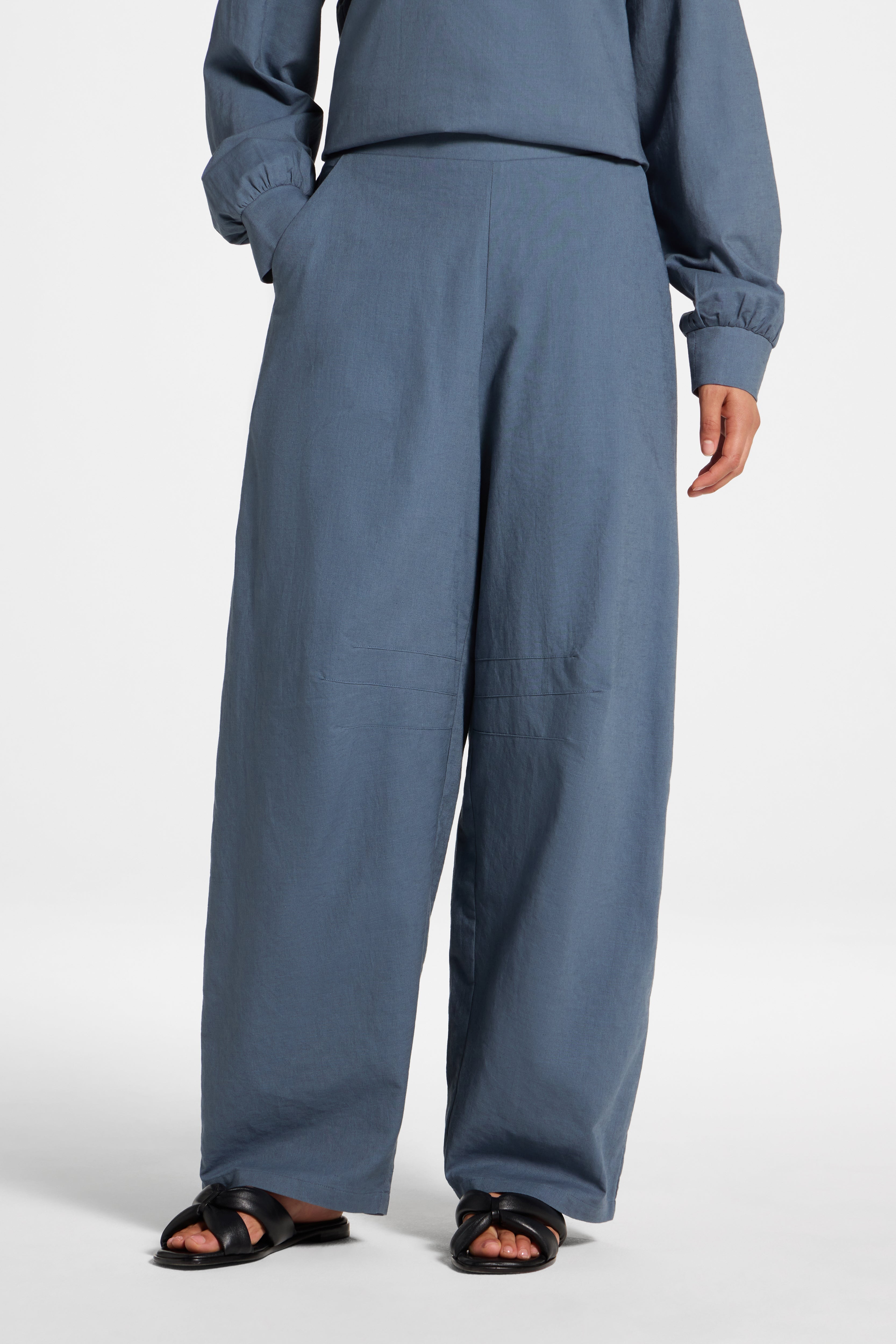 Cotton Linen Barrel Pants - Storm Abayas Veiled