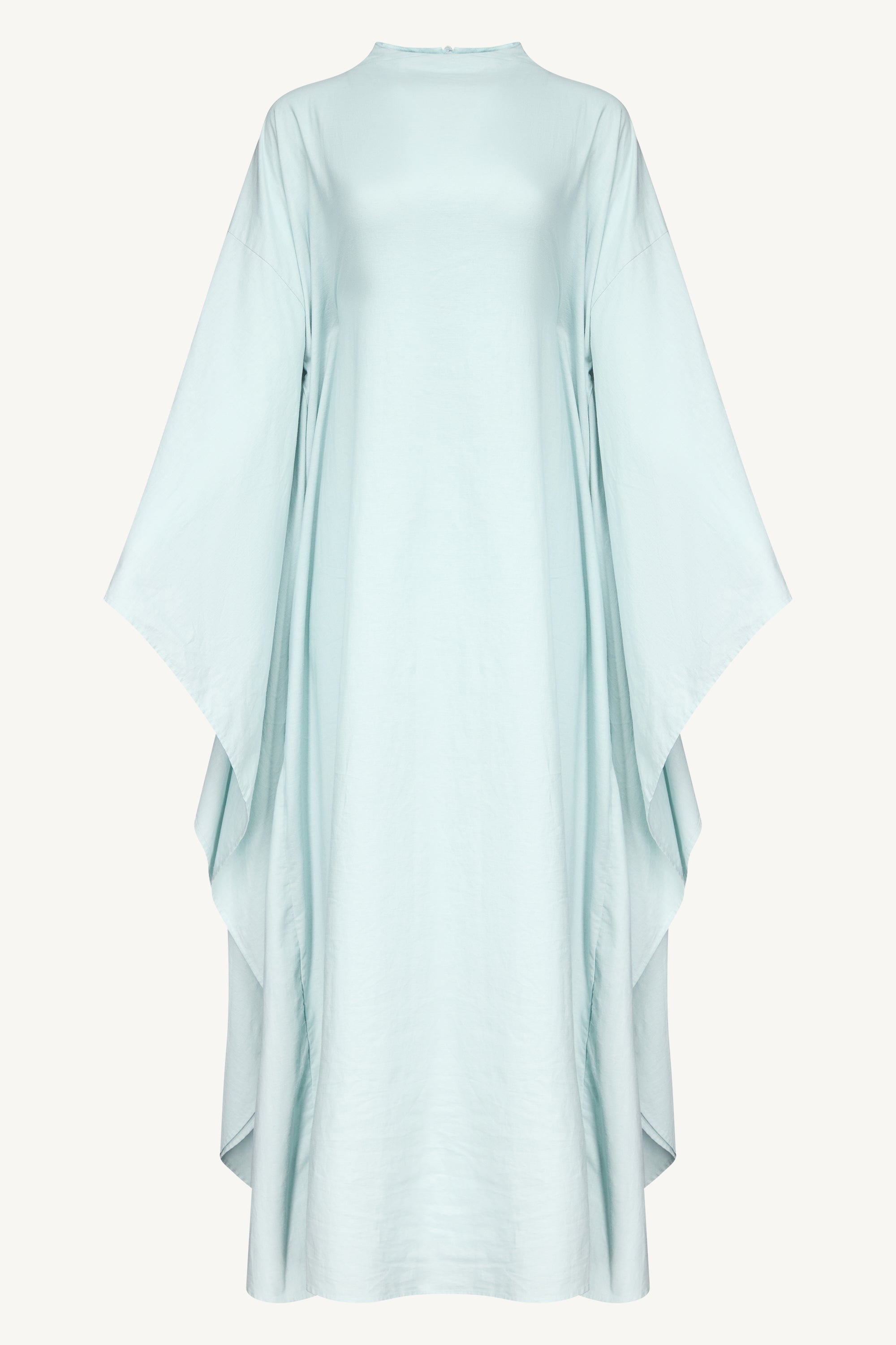 Cotton Linen Butterfly Inner Tie Abaya Dress - Seafoam Abayas Veiled