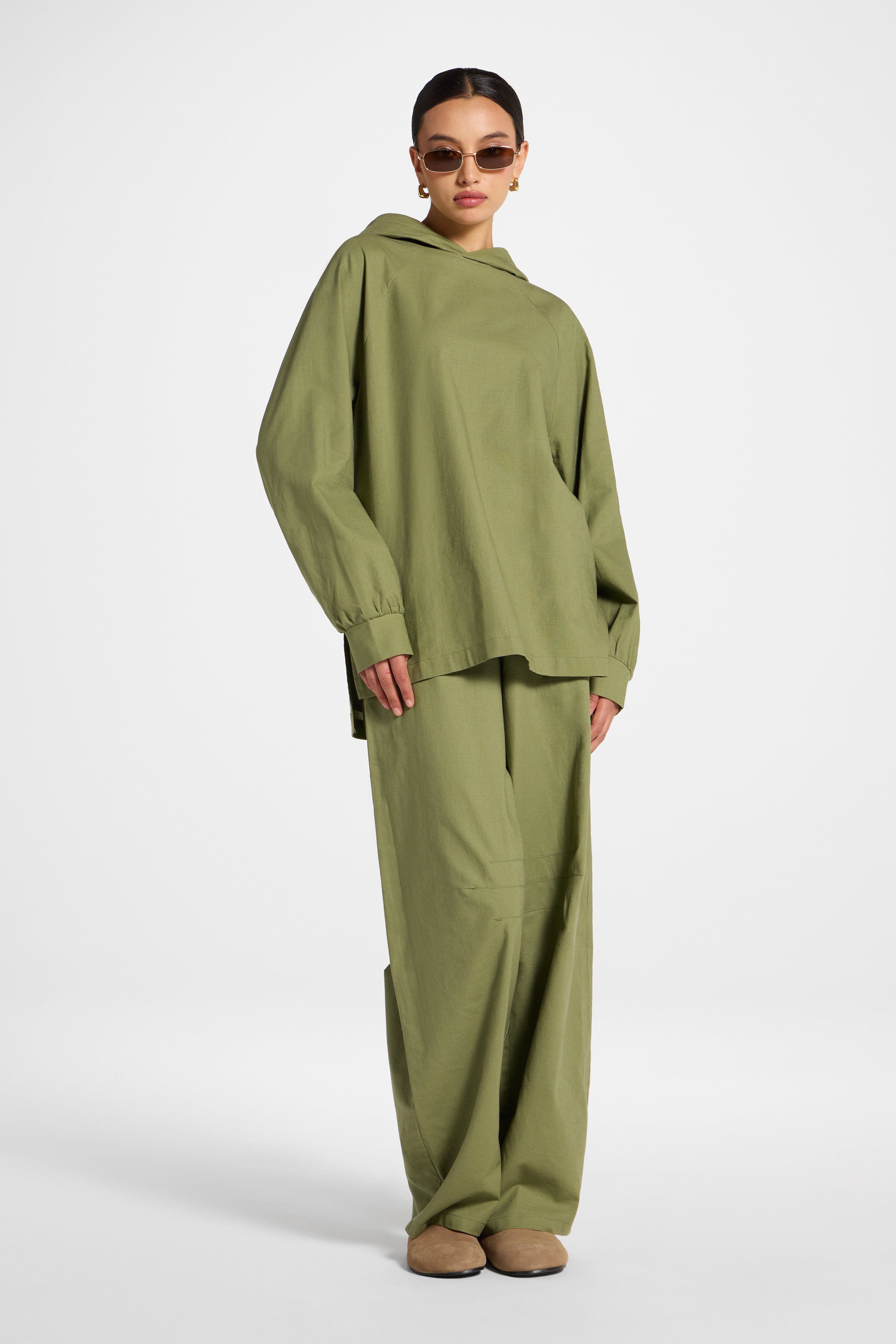 Cotton Linen Hoodie - Kalamata Abayas Veiled