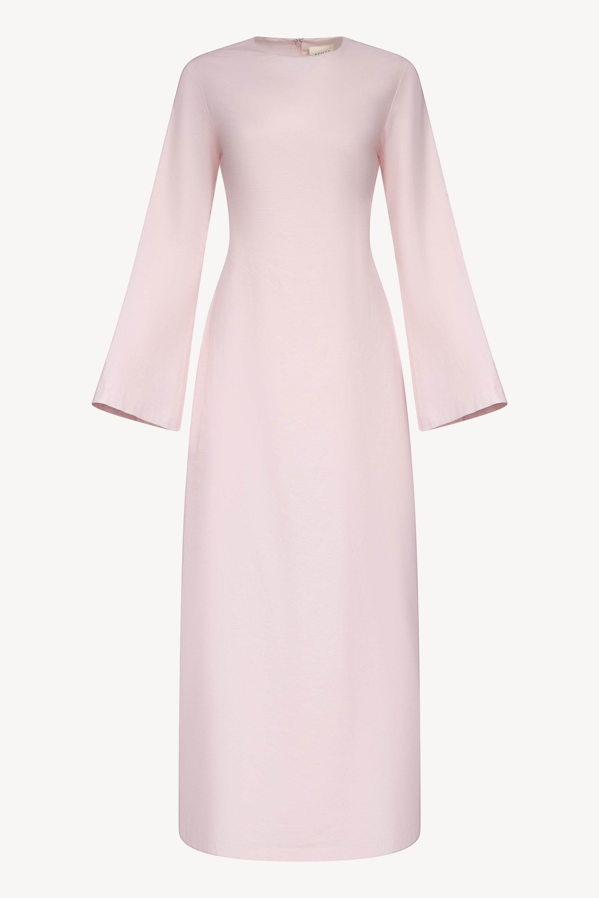 Cotton Linen Lace Up Back Maxi Dress - Hint of Pink Abayas Veiled