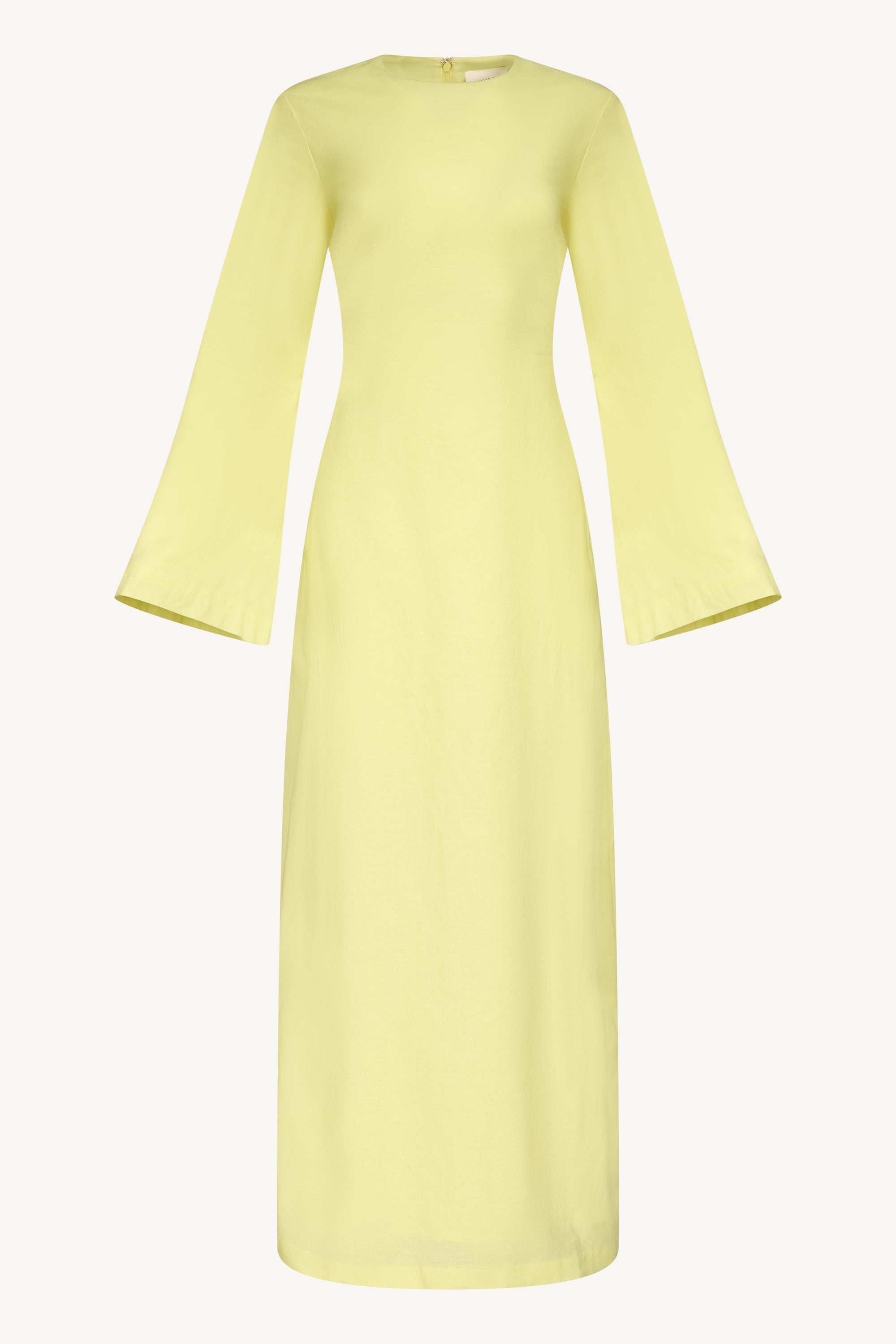 Cotton Linen Lace Up Back Maxi Dress - Limon Abayas Veiled