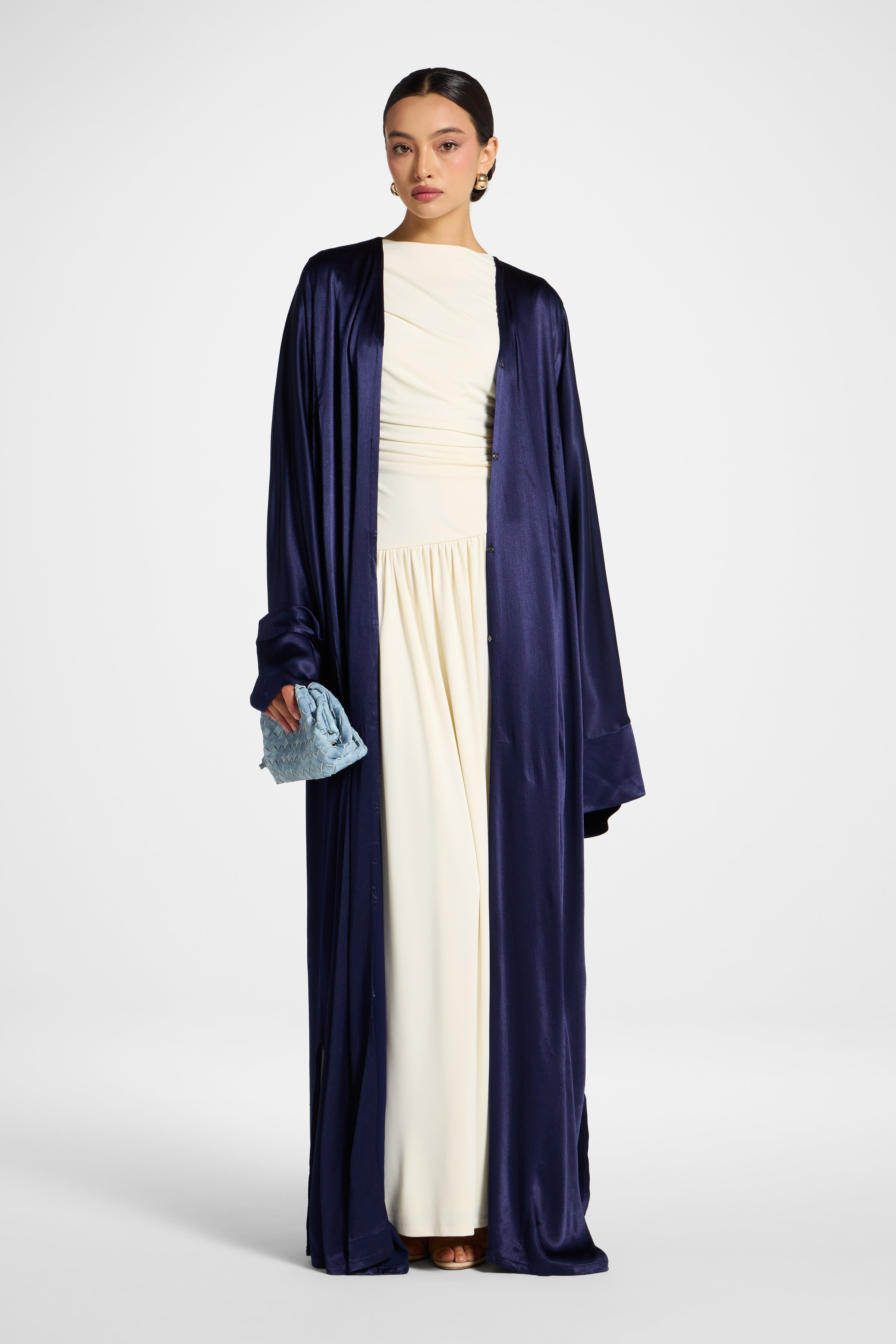 Cotton Open Abaya - Midnight Abayas Veiled