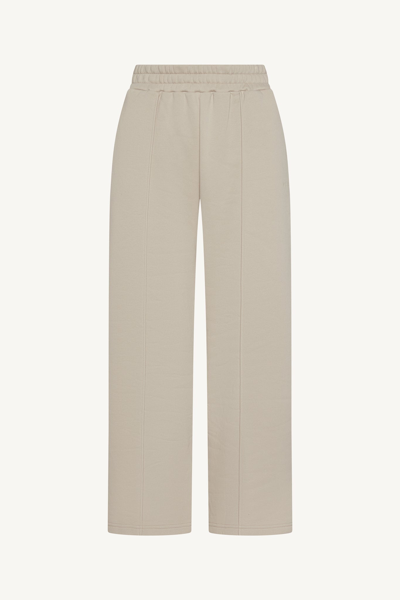 Cotton Pintuck Wide Leg Sweatpants - Stone Abayas Veiled