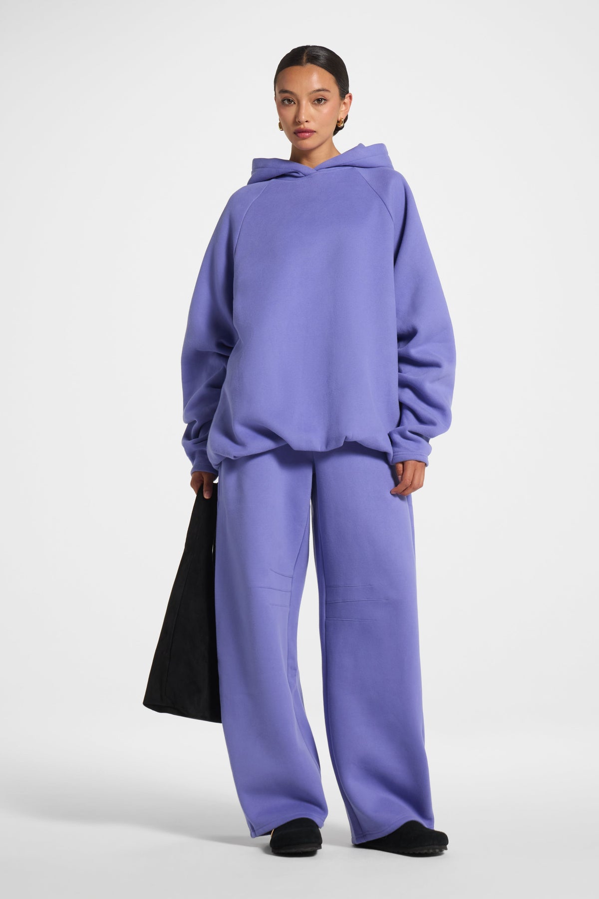 Cotton Pleated Lounge Set - Violet Ice Co-ord Set Veiled