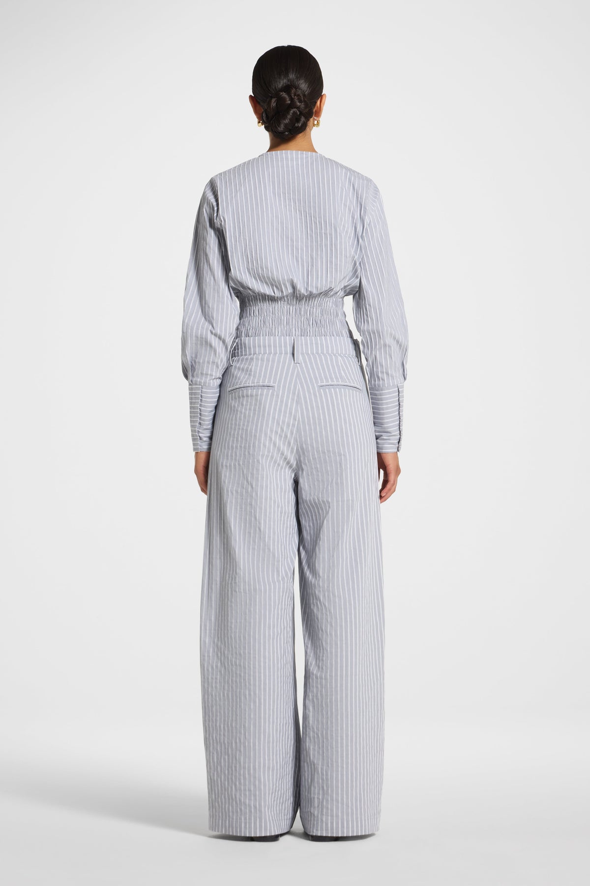 Cotton Wide Leg Pant - Slate Pants Veiled