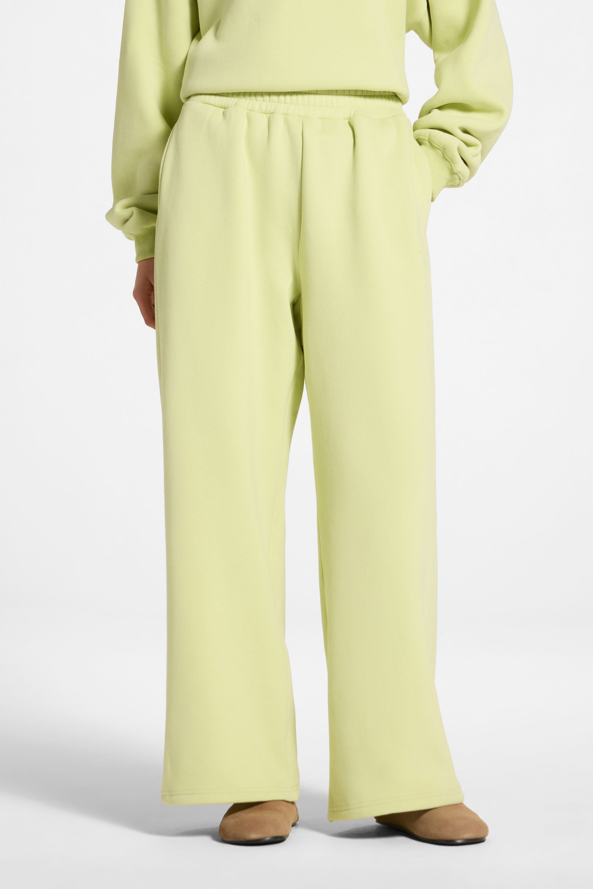 Cotton Wide Leg Sweatpants - Limeade Abayas Veiled