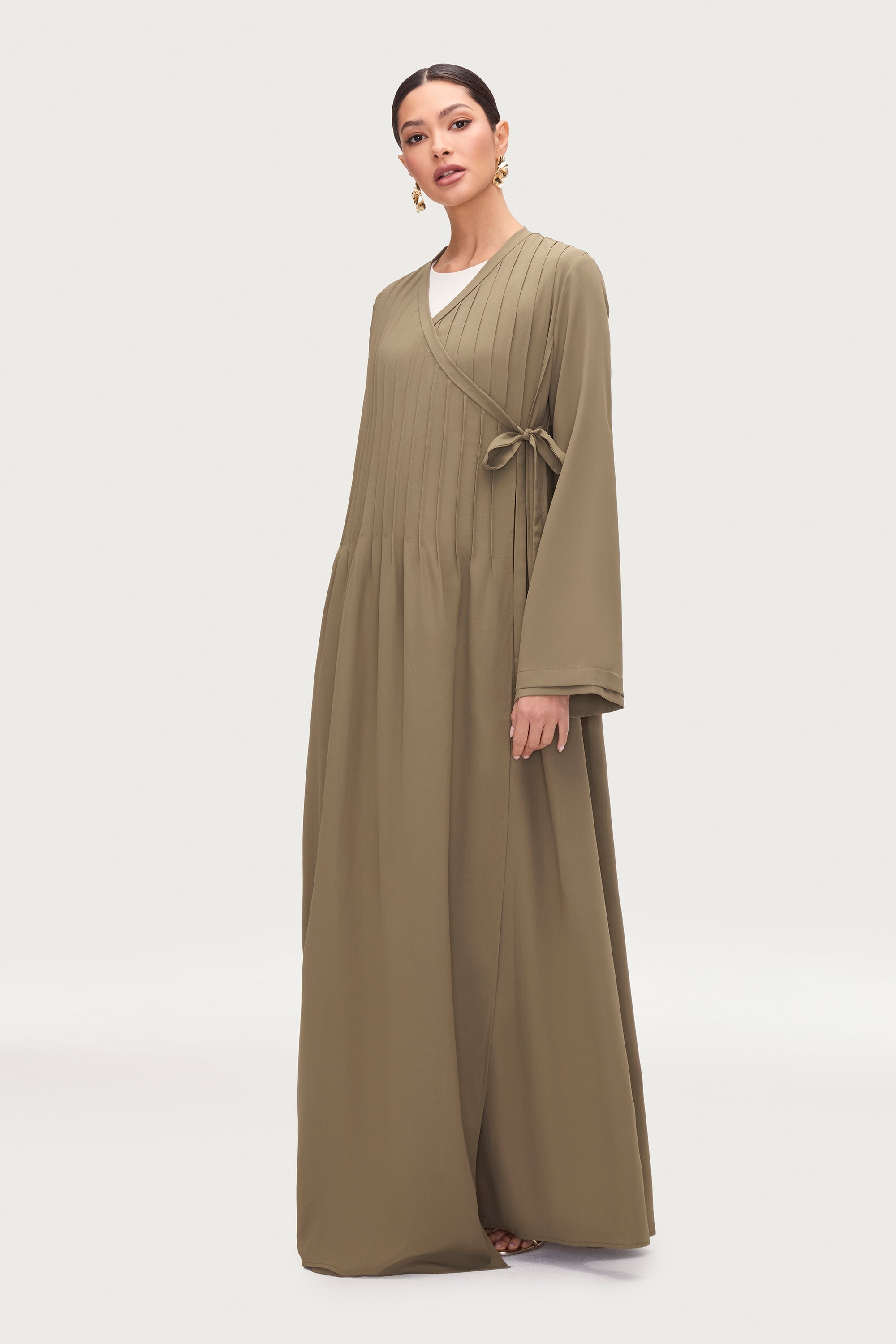 Dania Crossover Tie Open Abaya -Za'atar Abayas Veiled