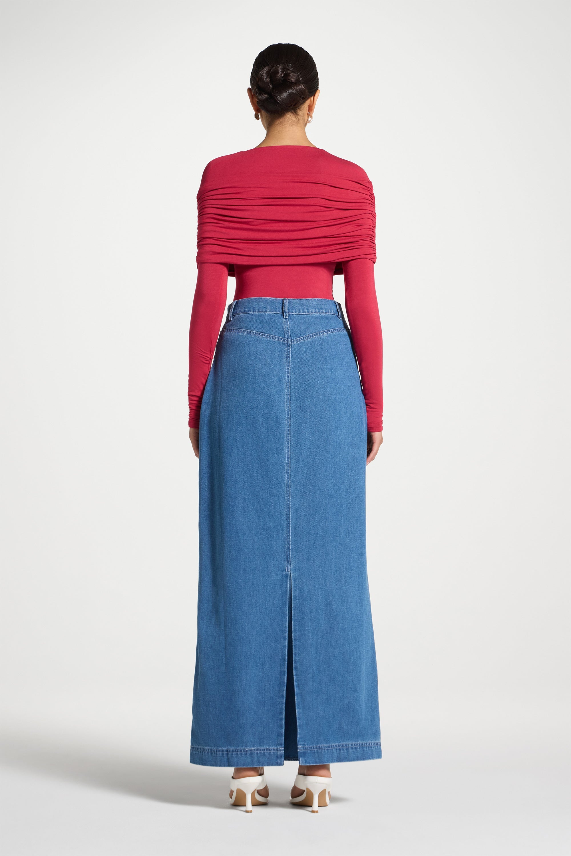 Denim Maxi Skirt Abayas Veiled