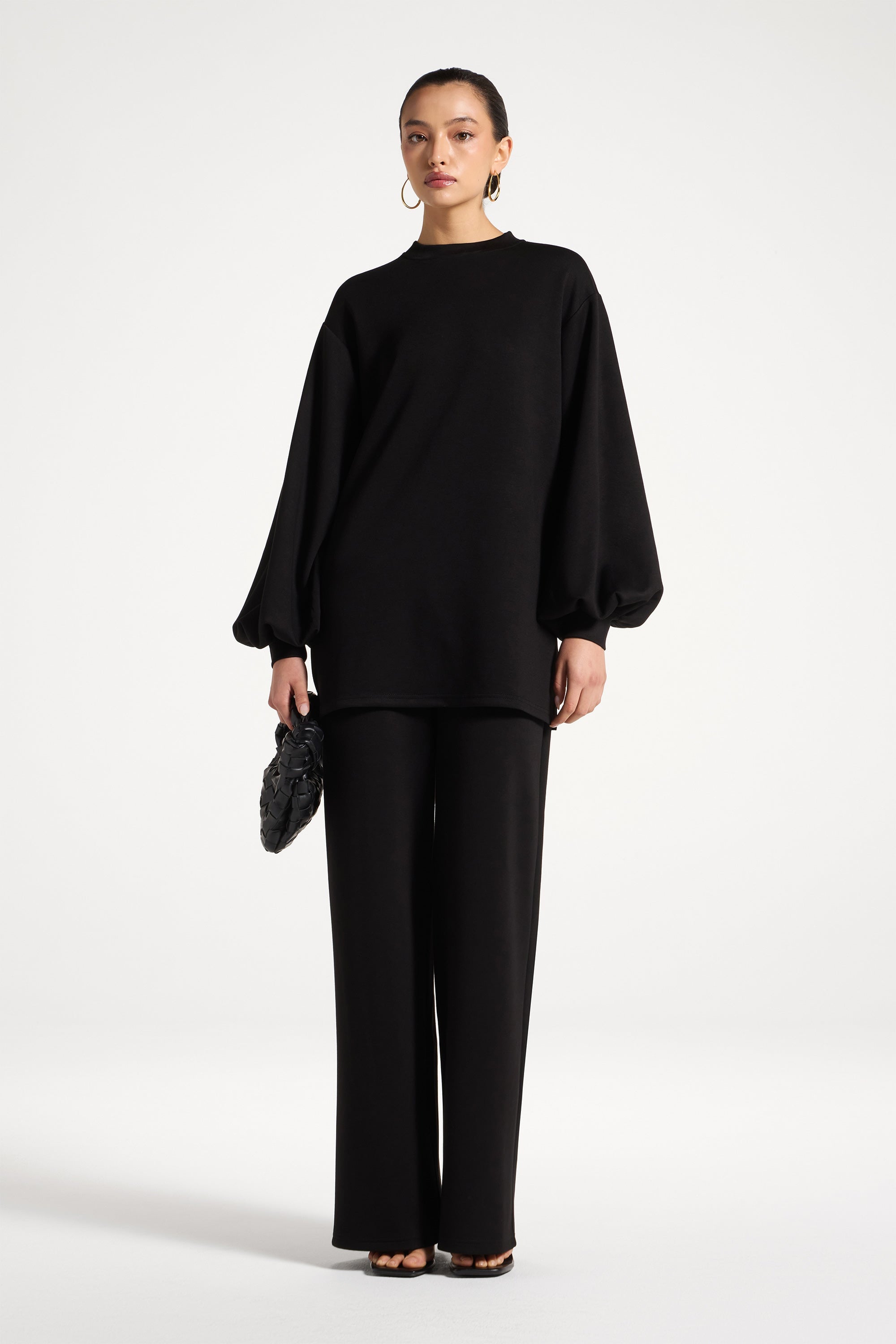 Dila Top & Pant Set - Black Abayas Veiled