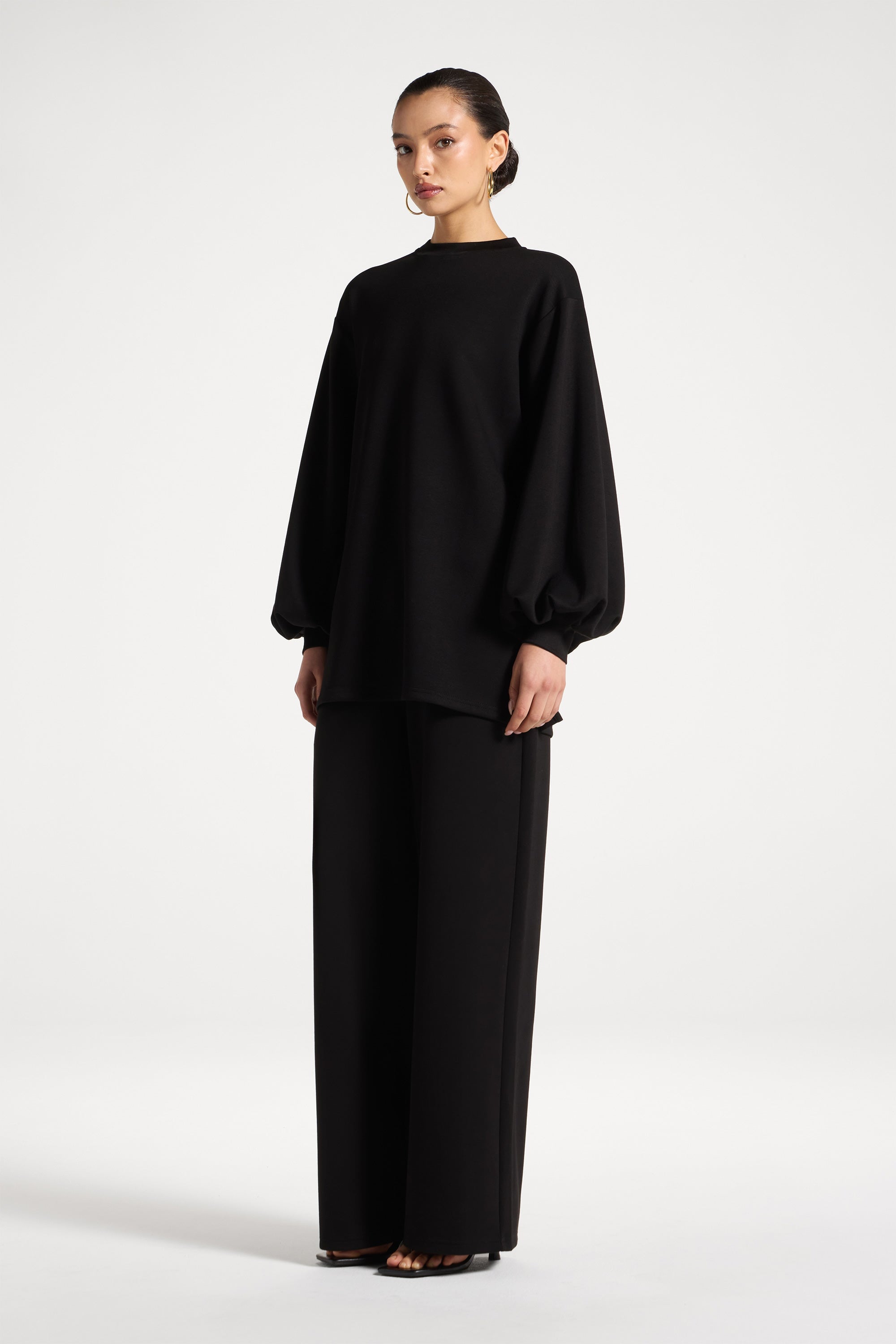 Dila Top & Pant Set - Black Abayas Veiled