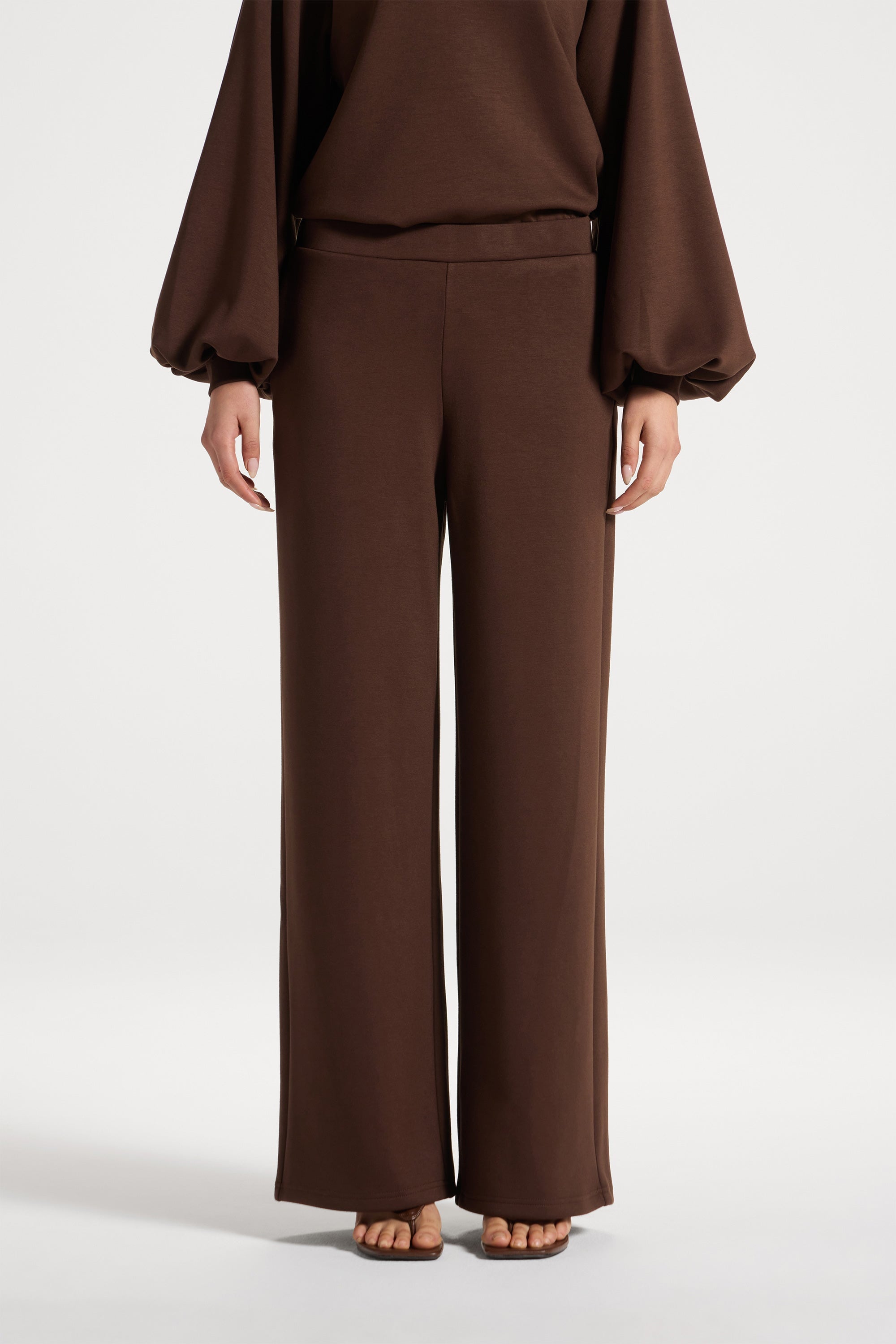 Dila Top & Pant Set - Espresso Abayas Veiled