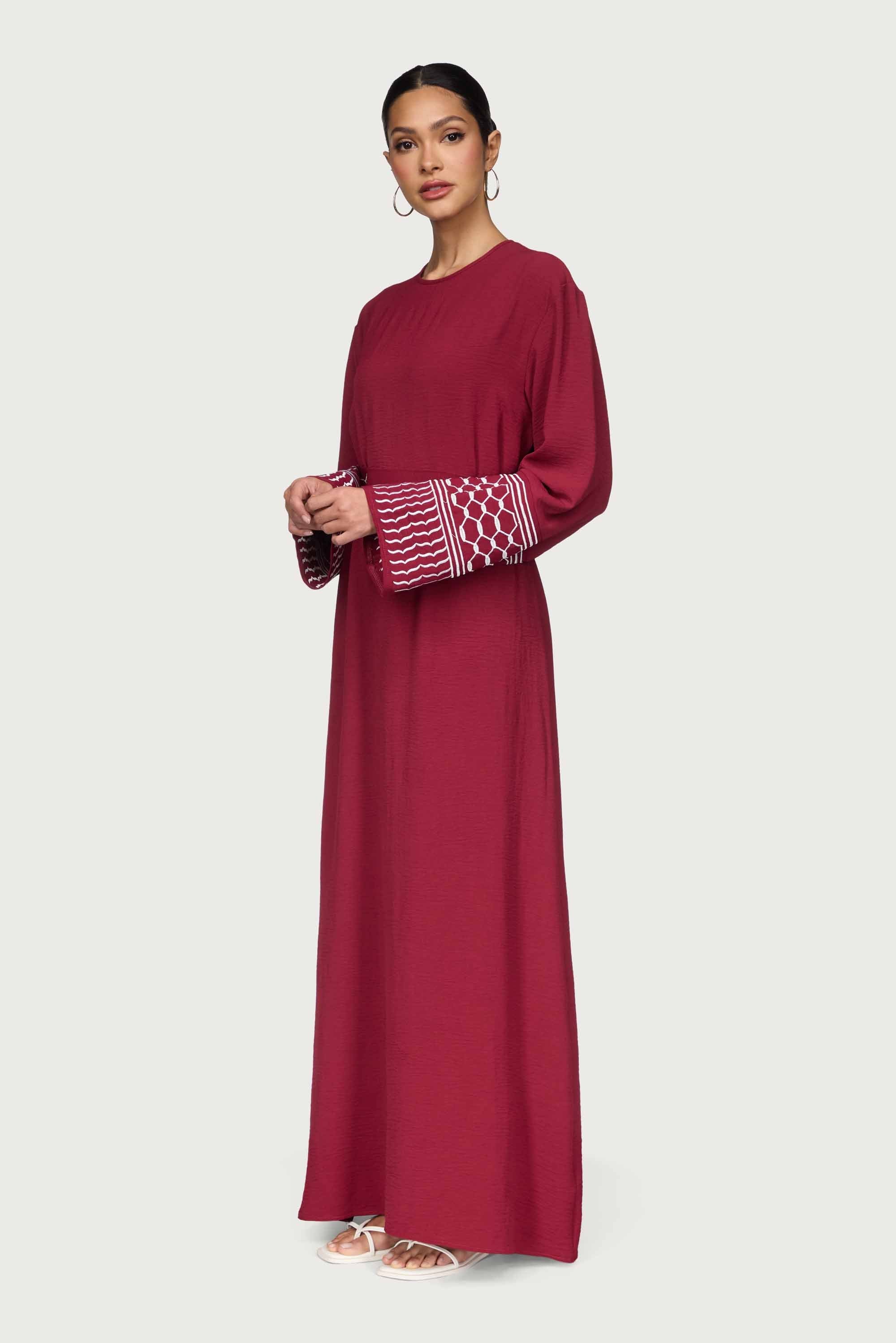 Dima Embroidered Maxi Dress - Karaz Abayas Veiled