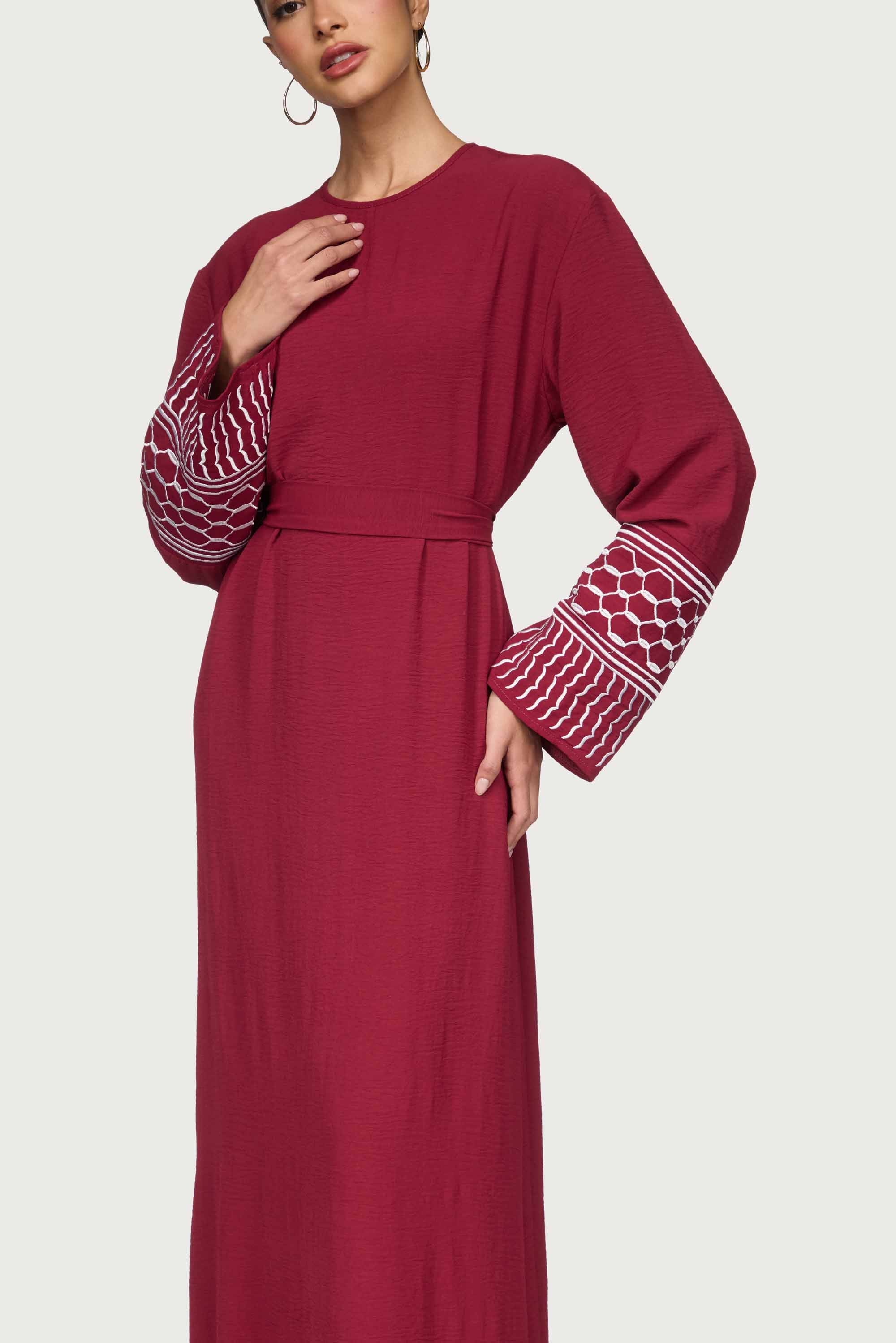 Dima Embroidered Maxi Dress - Karaz Abayas Veiled
