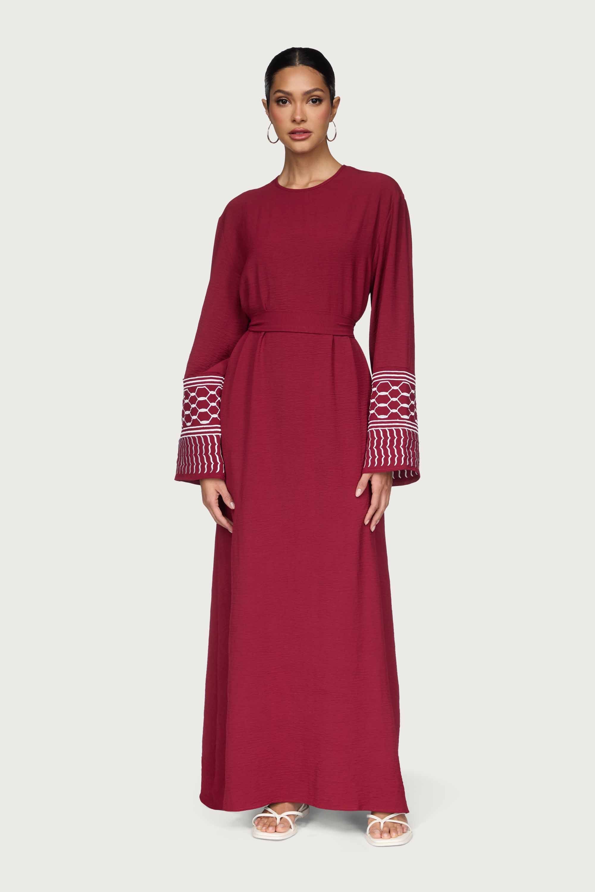 Dima Embroidered Maxi Dress - Karaz Abayas Veiled