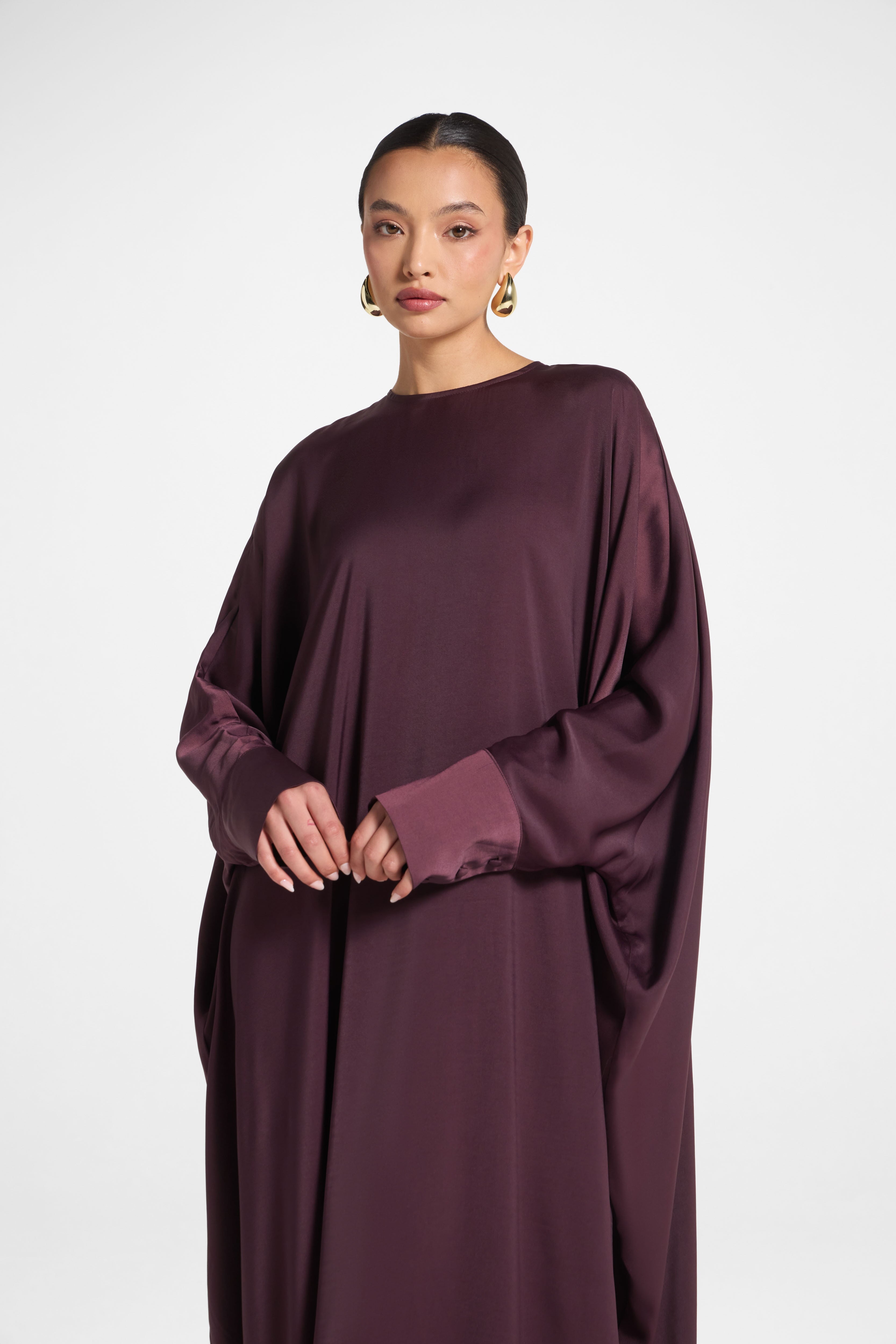 Dina Abaya - Deep Plum Abayas Veiled