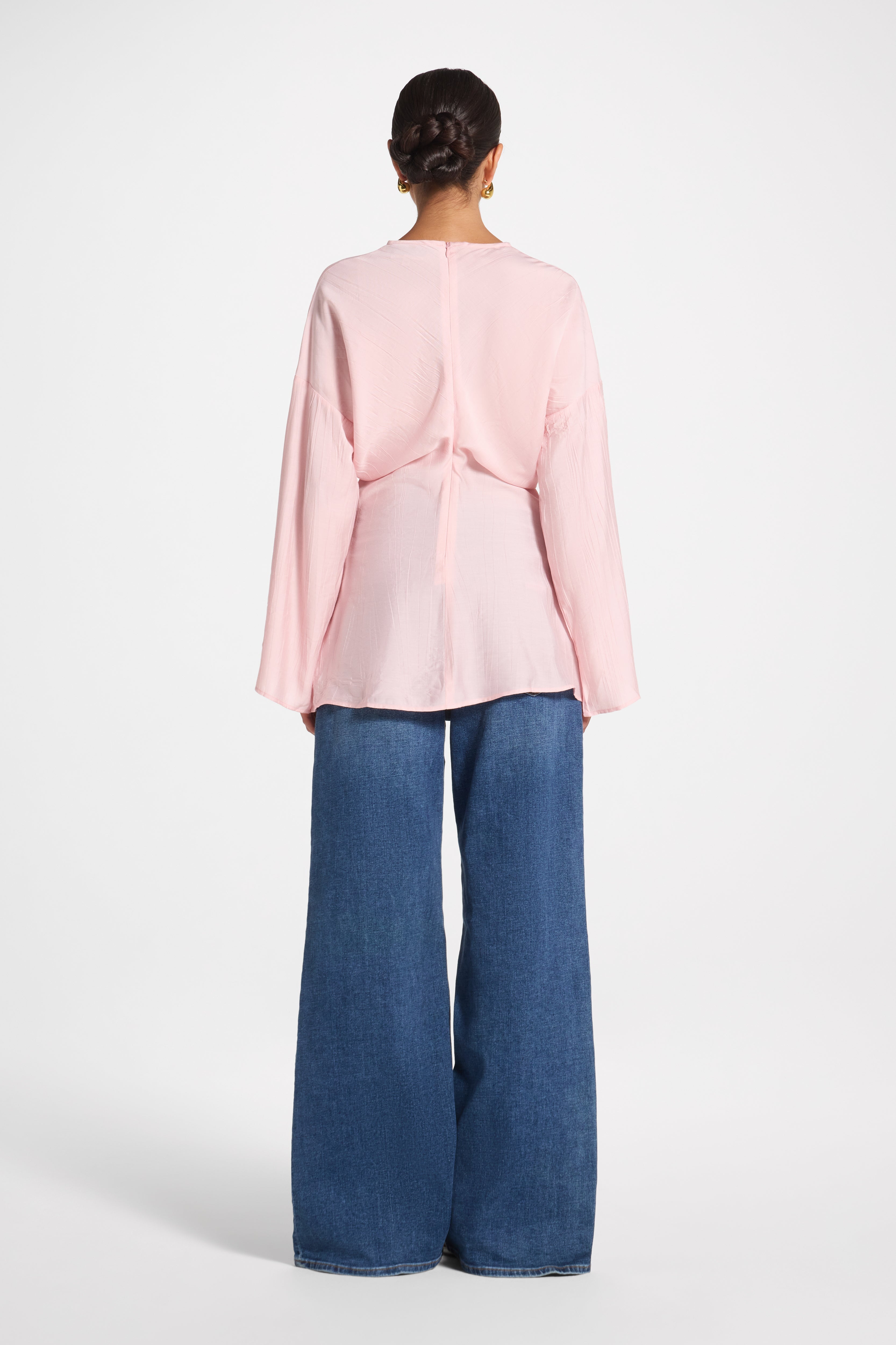 Dolman Sleeve Top - Baby Pink Veiled