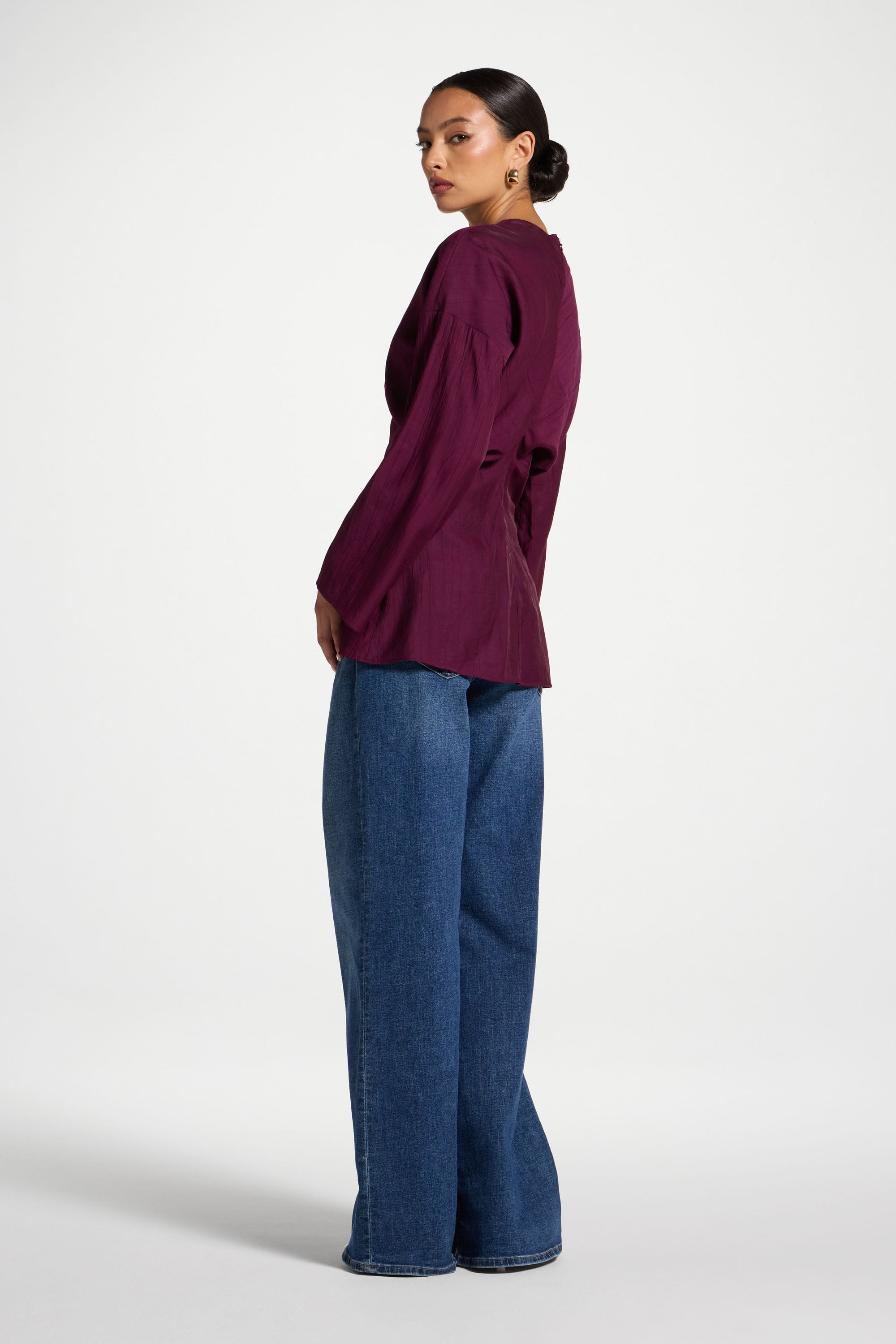 Dolman Sleeve Top - Black Currant Abayas Veiled