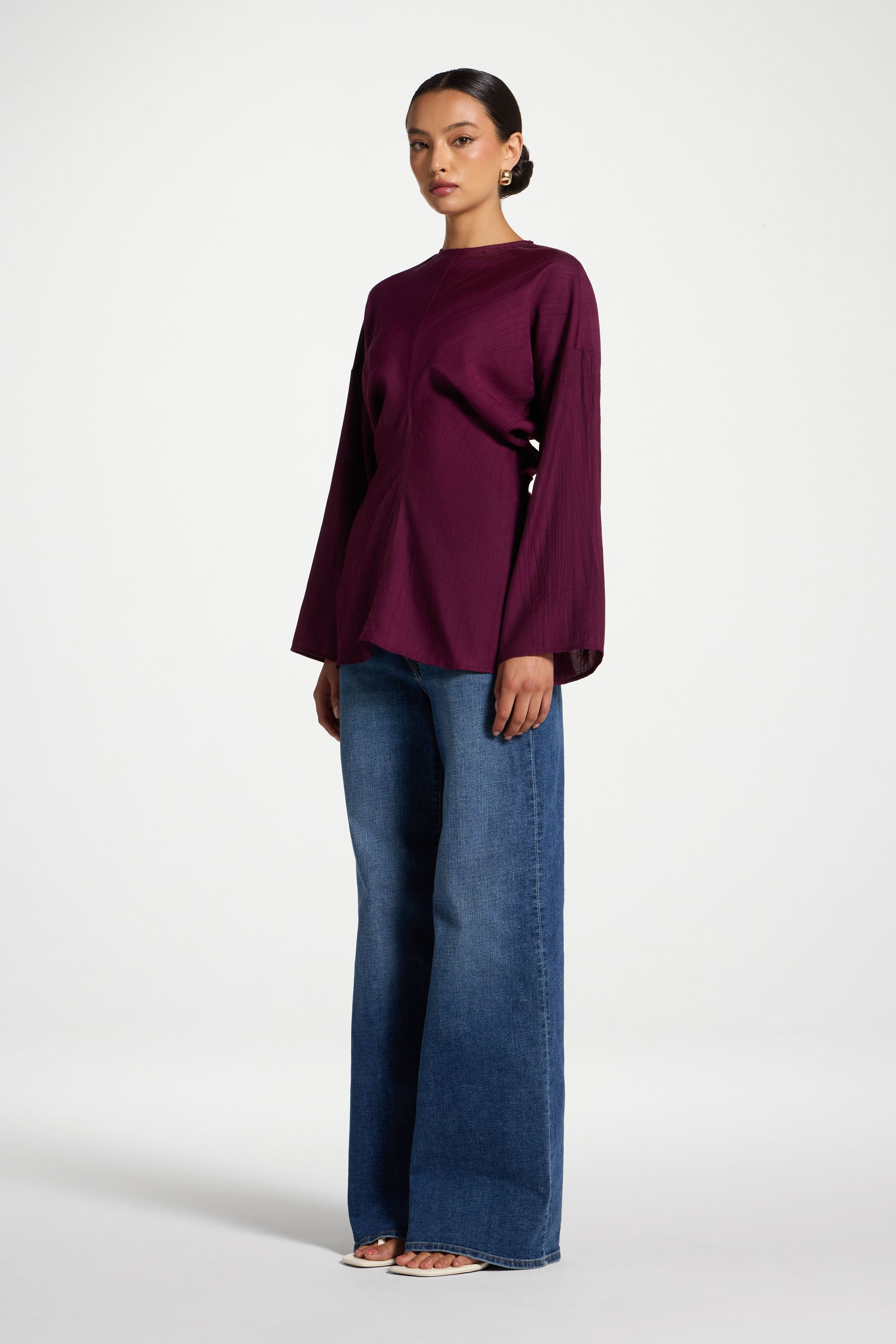 Dolman Sleeve Top - Black Currant Abayas Veiled