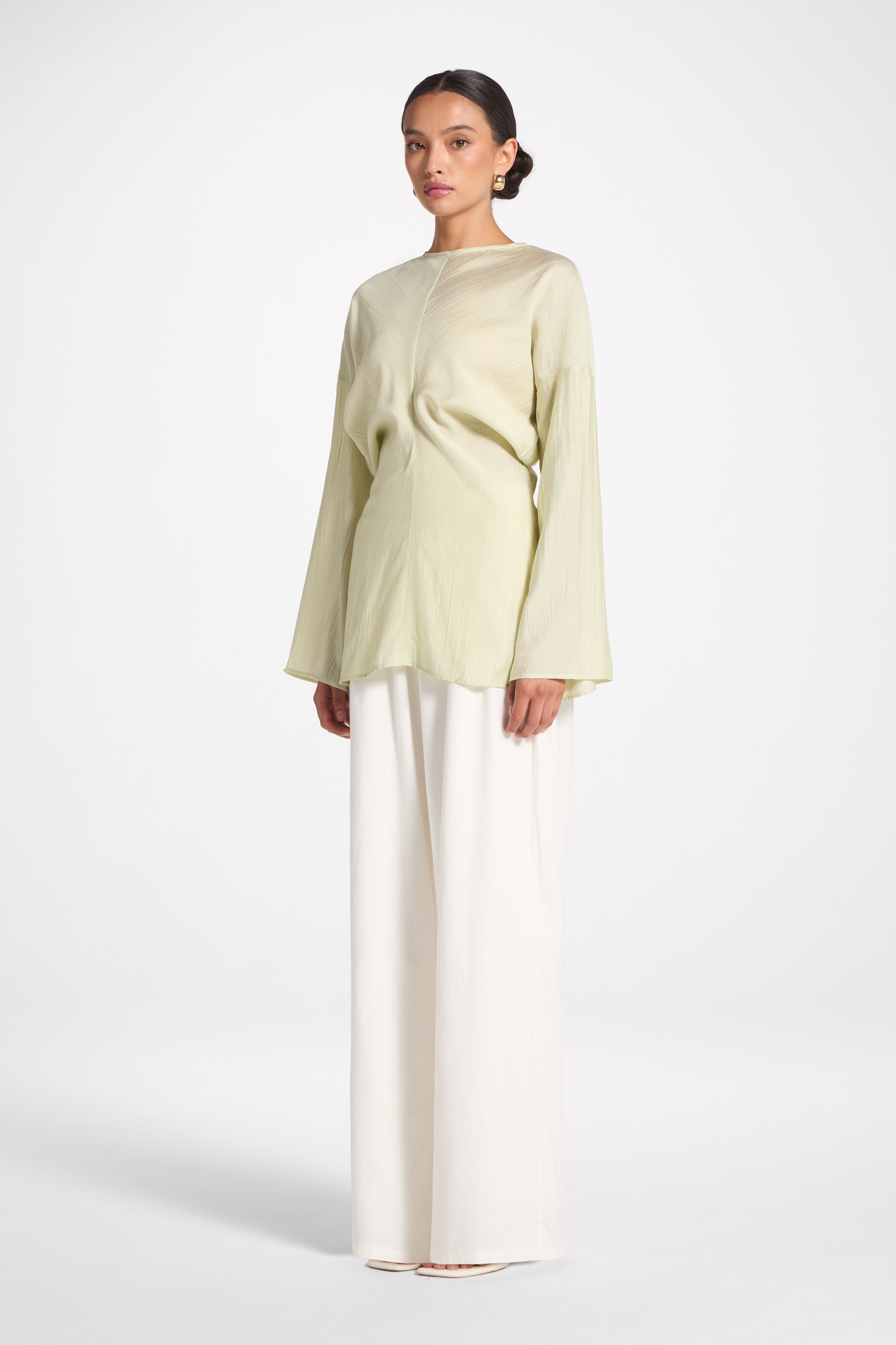 Dolman Sleeve Top - Pistachio Veiled