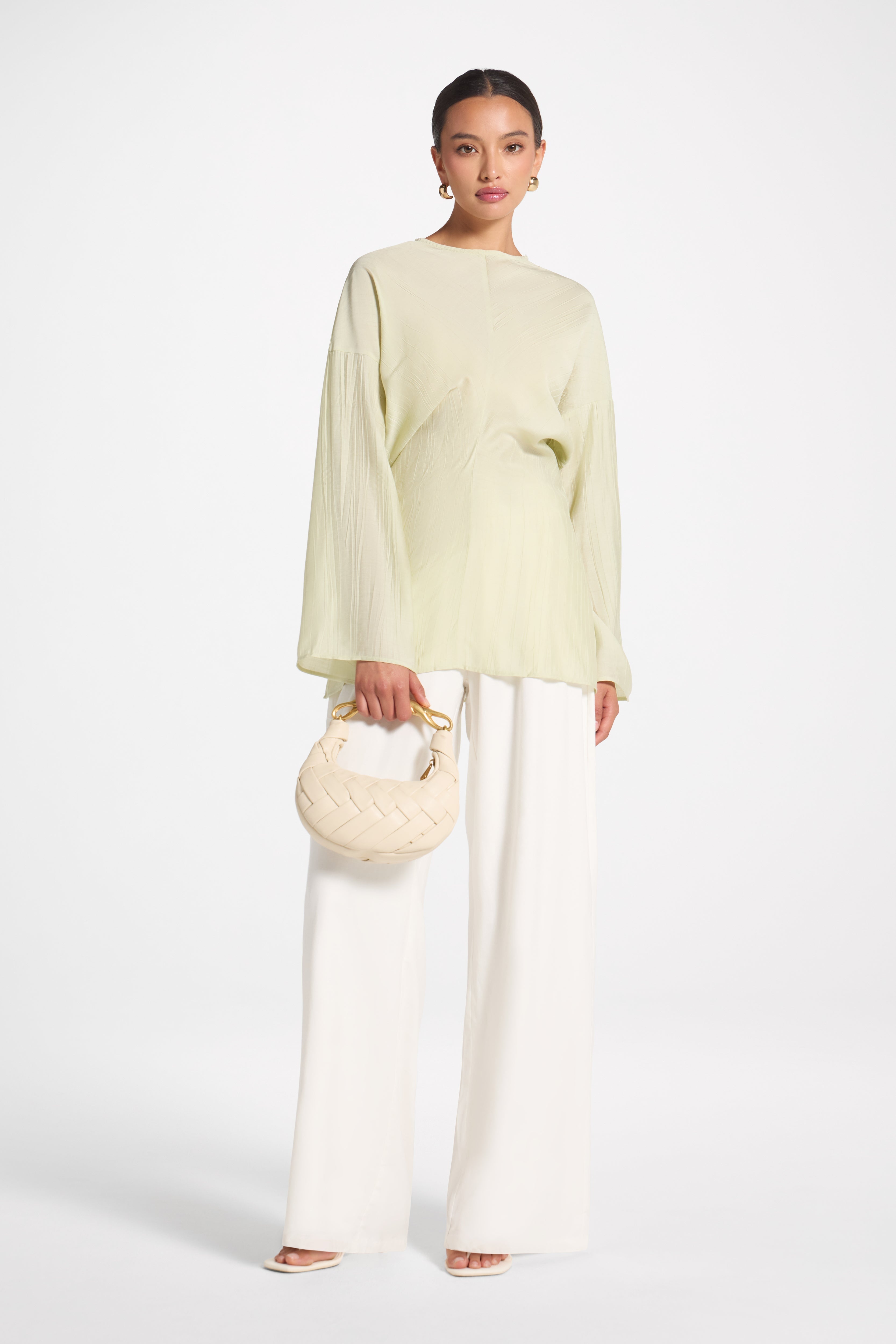 Dolman Sleeve Top - Pistachio Veiled