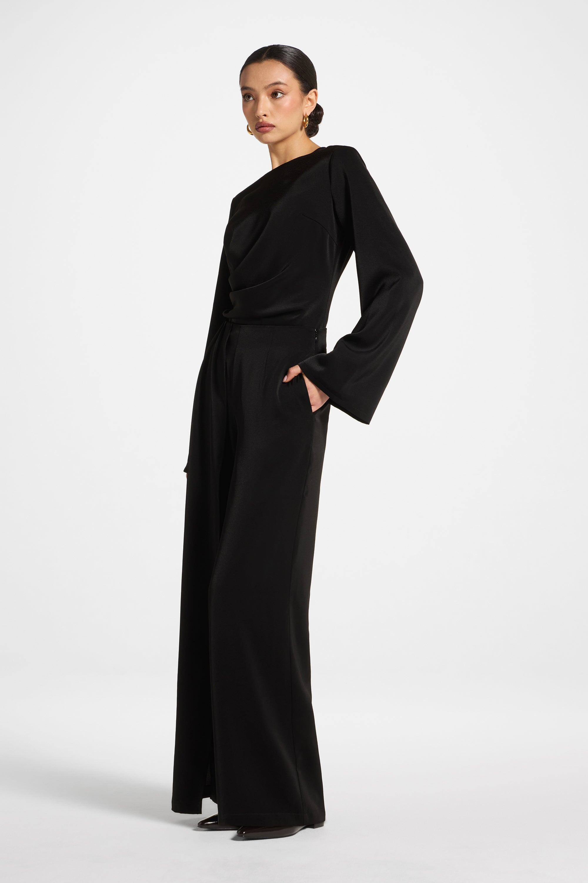 Drape Pants - Black Abayas Veiled