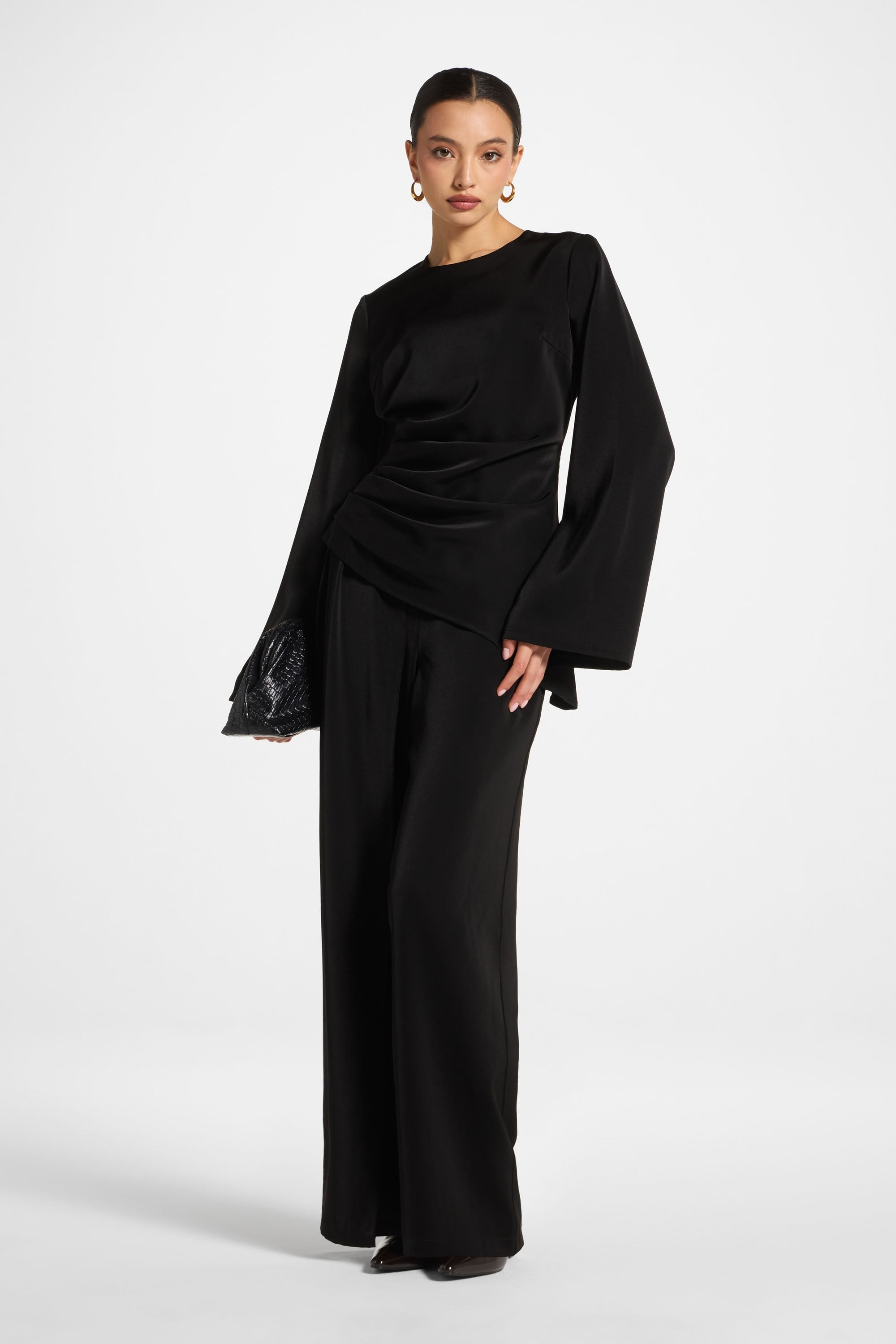 Drape Pants - Black Abayas Veiled