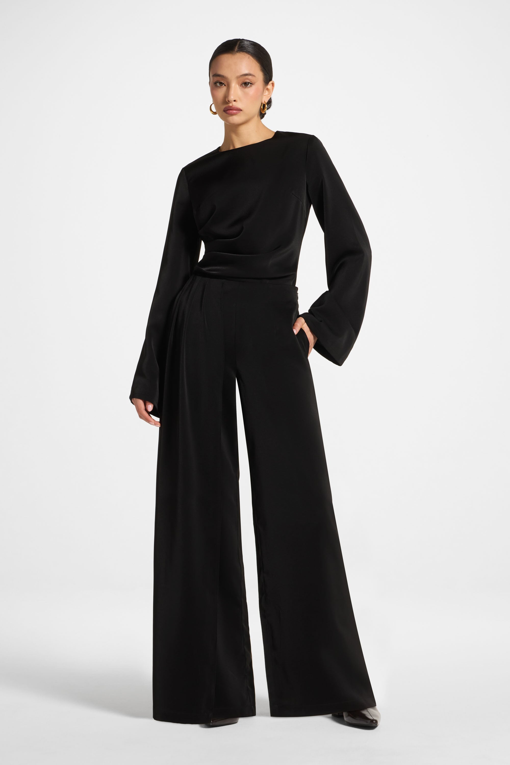 Drape Pants - Black Abayas Veiled