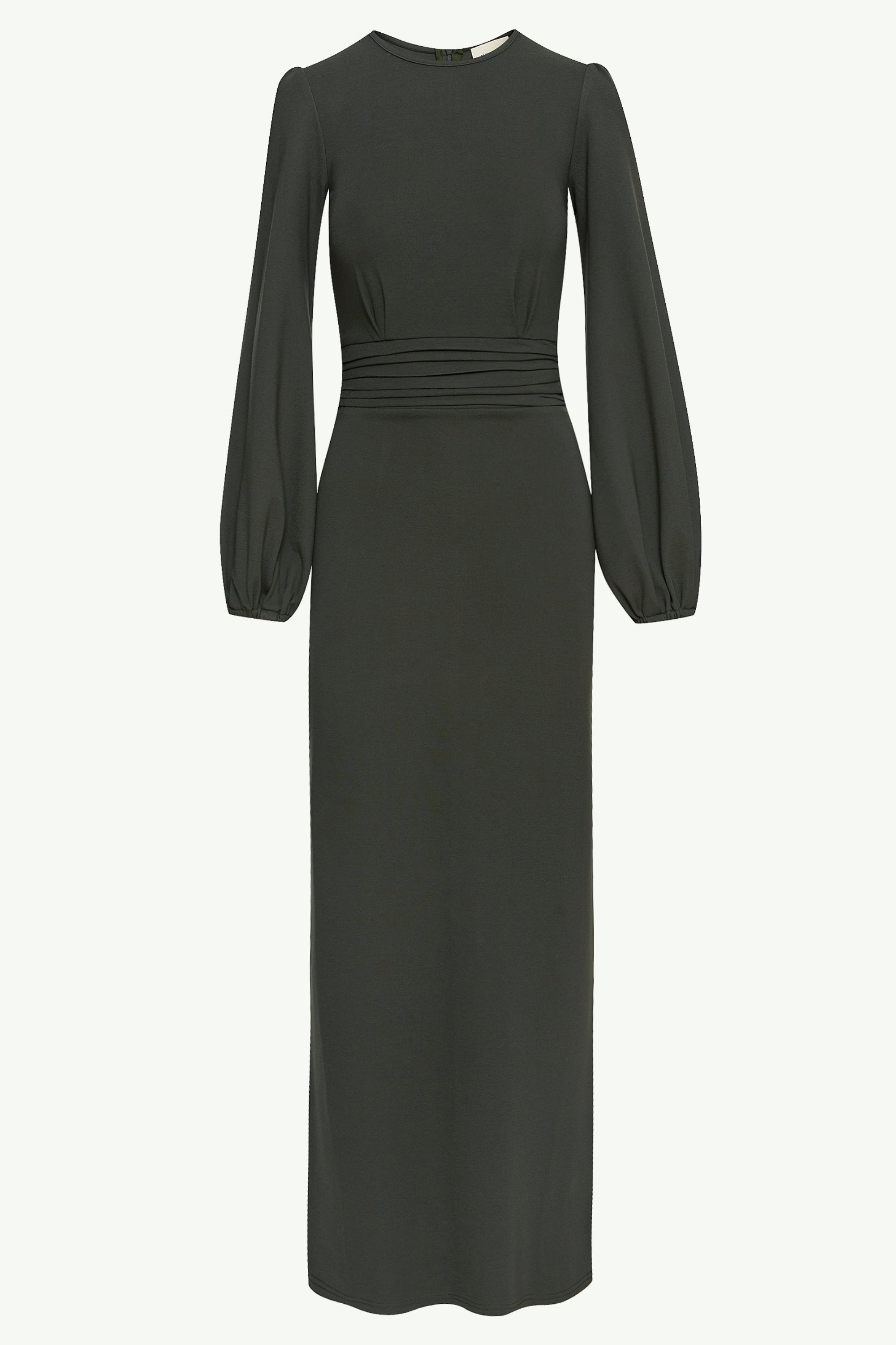 Elisa Jersey Rouched Waist Maxi Dress - Dark Forest Clothing epschoolboard 
