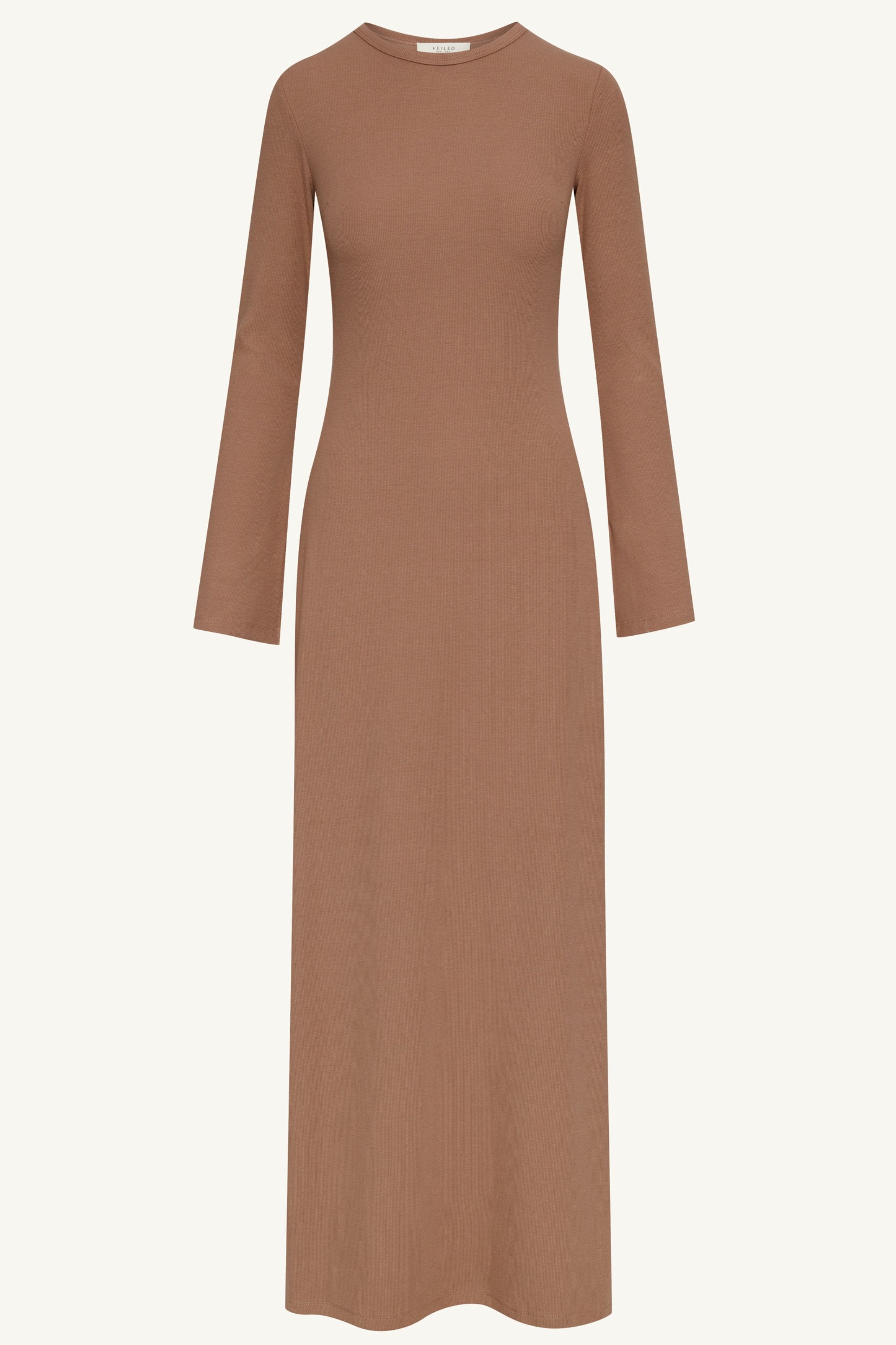 Ella Ribbed Split Cuff Maxi Dress - Brownie Clothing Veiled