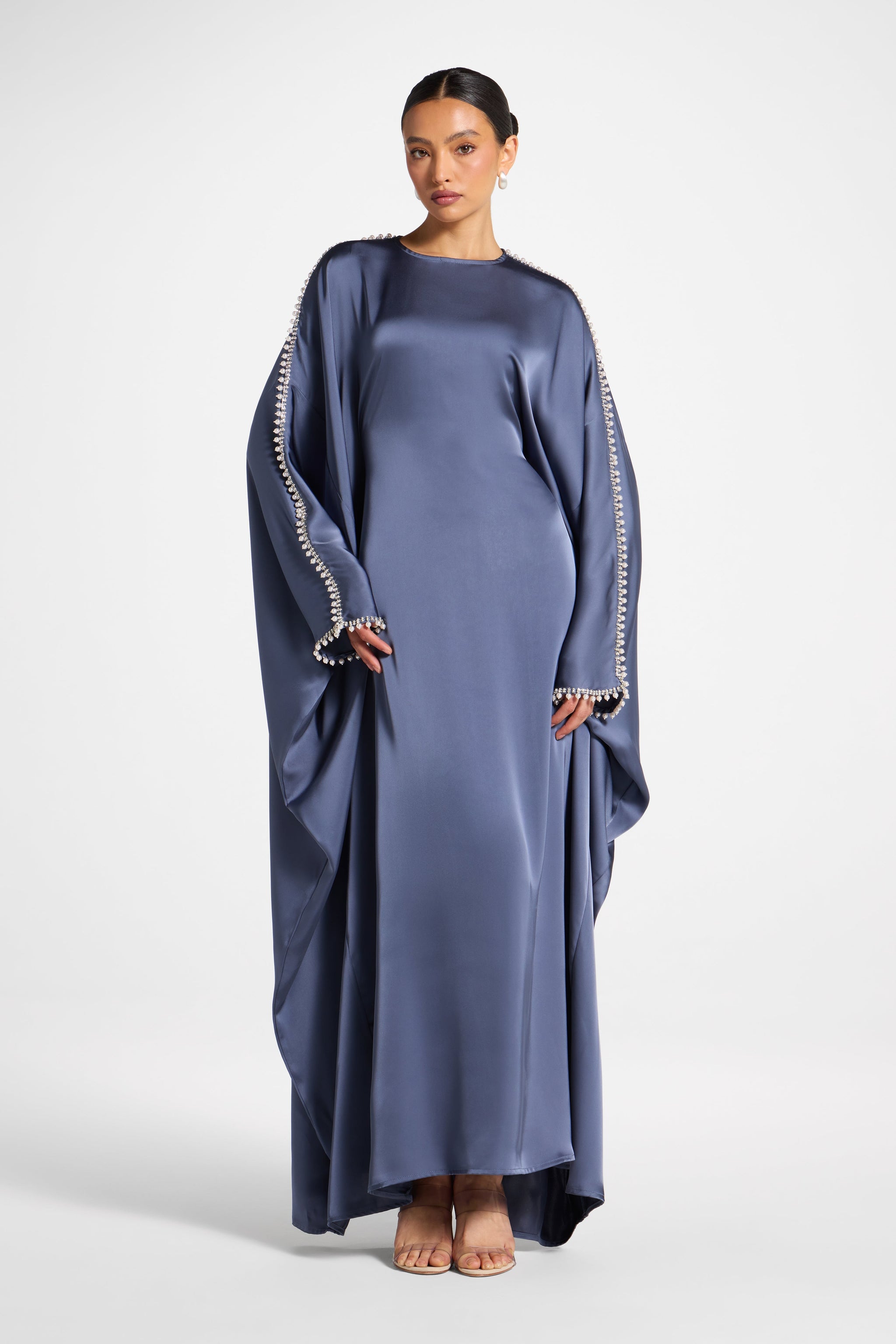 Embellished Butterfly Abaya Dress