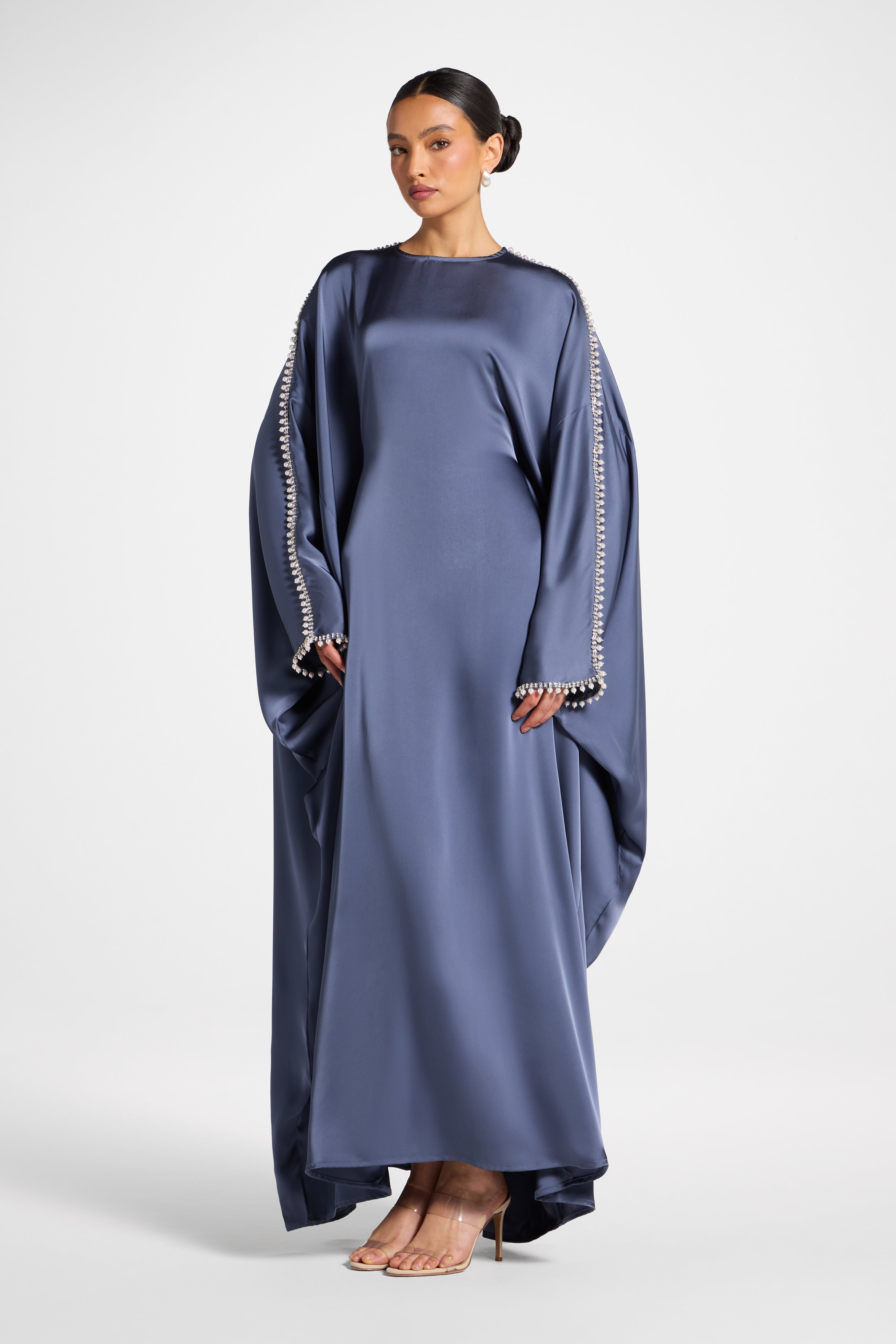 Embellished Butterfly Abaya Dress - Dusk Abayas Veiled