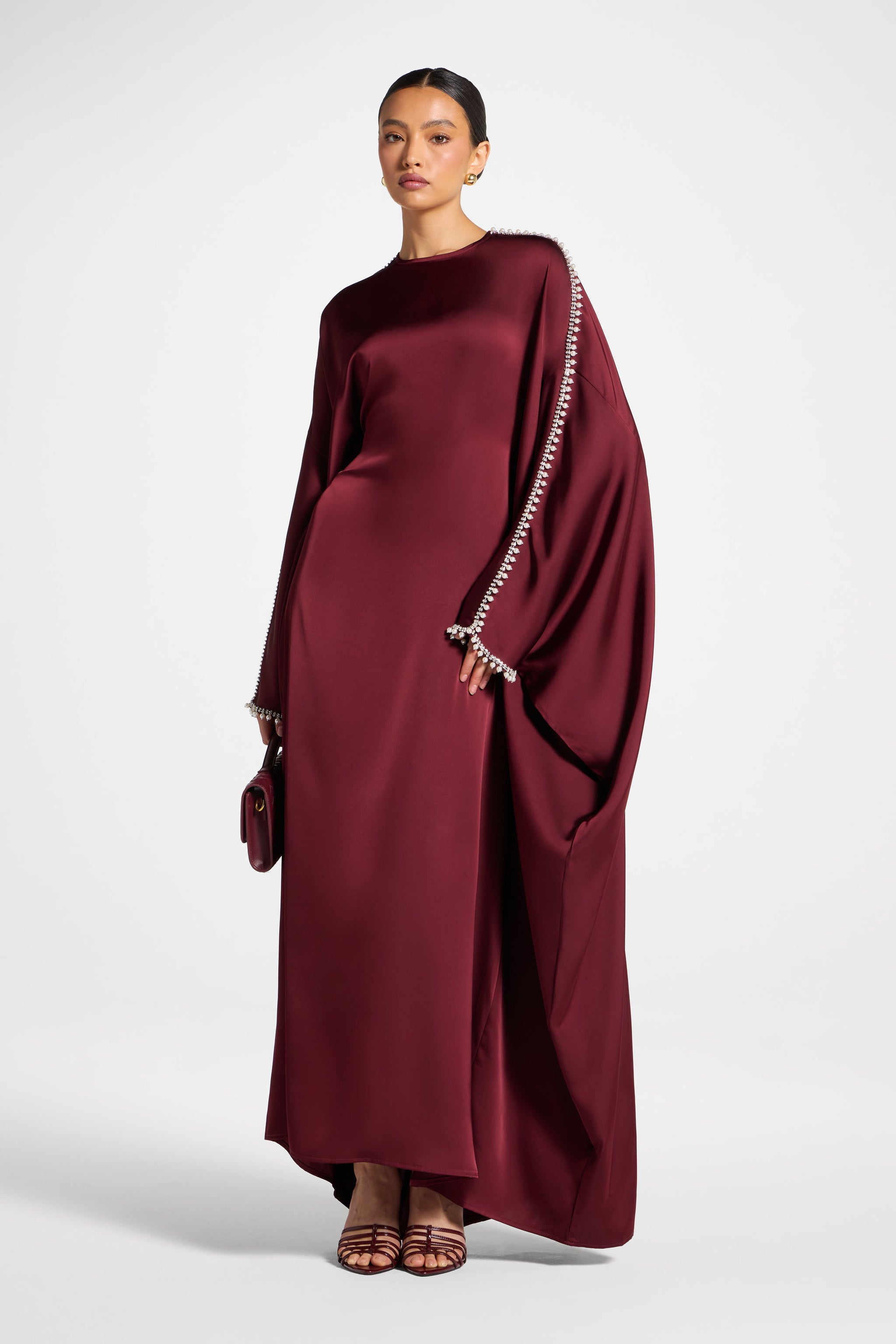 Embellished Butterfly Abaya Dress