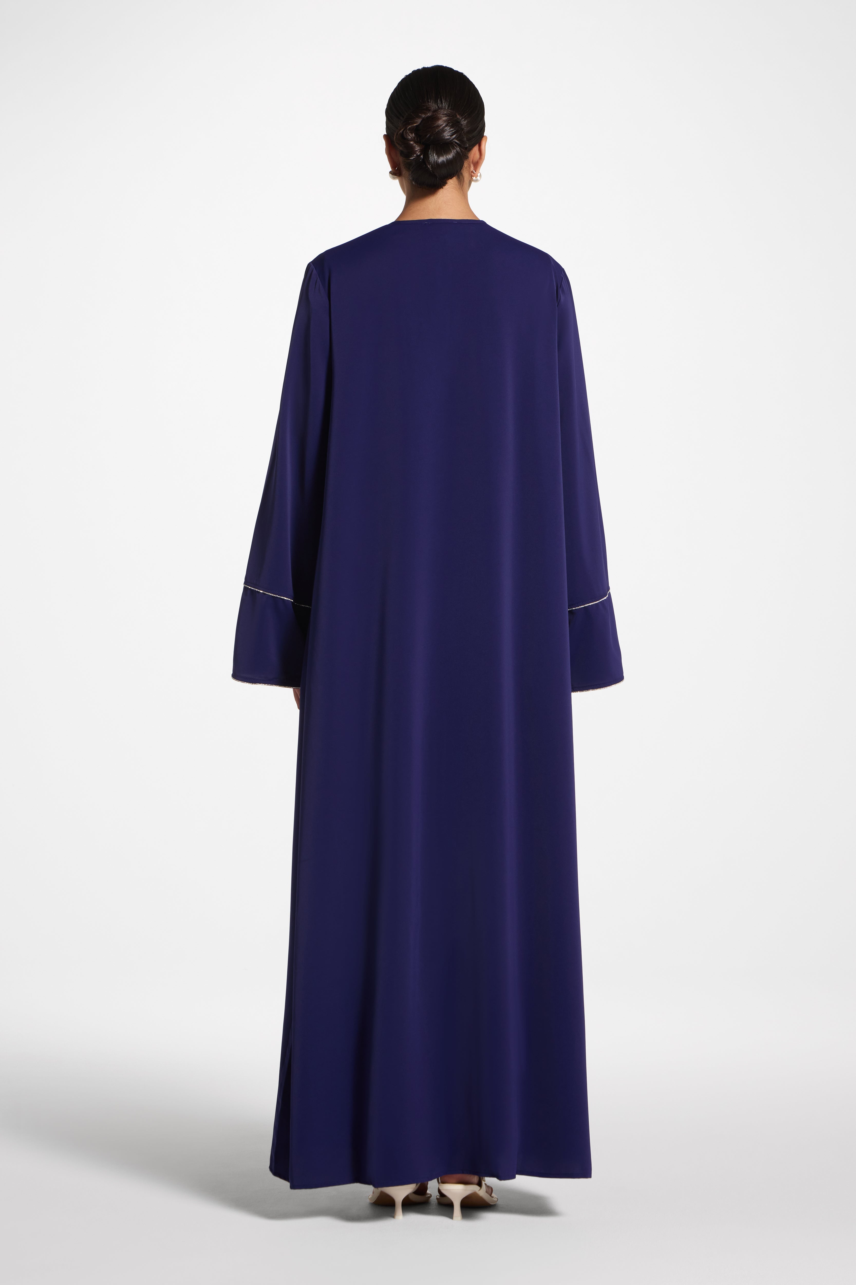 Embellished Sleeve Open Abaya - Future Dusk Abayas Veiled