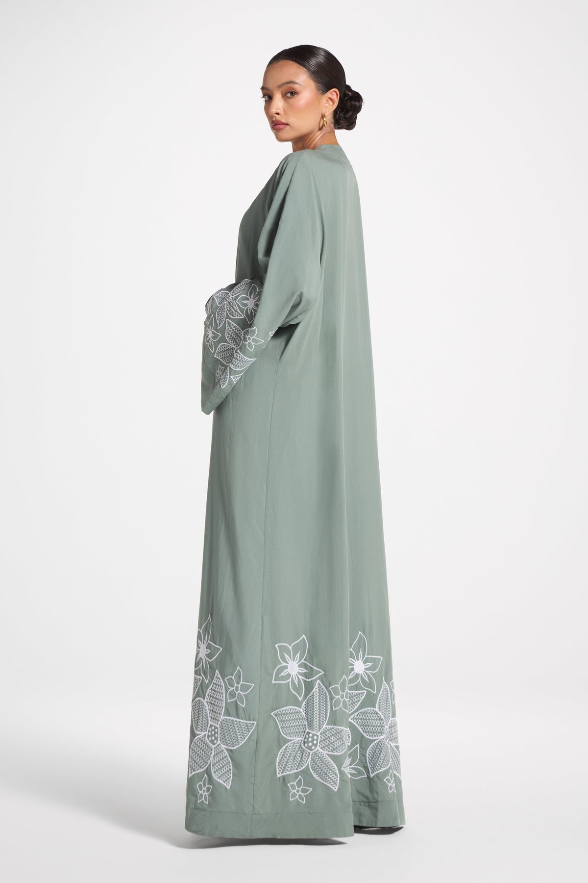 Embroidered Abaya - Sea Cloud Abaya Veiled