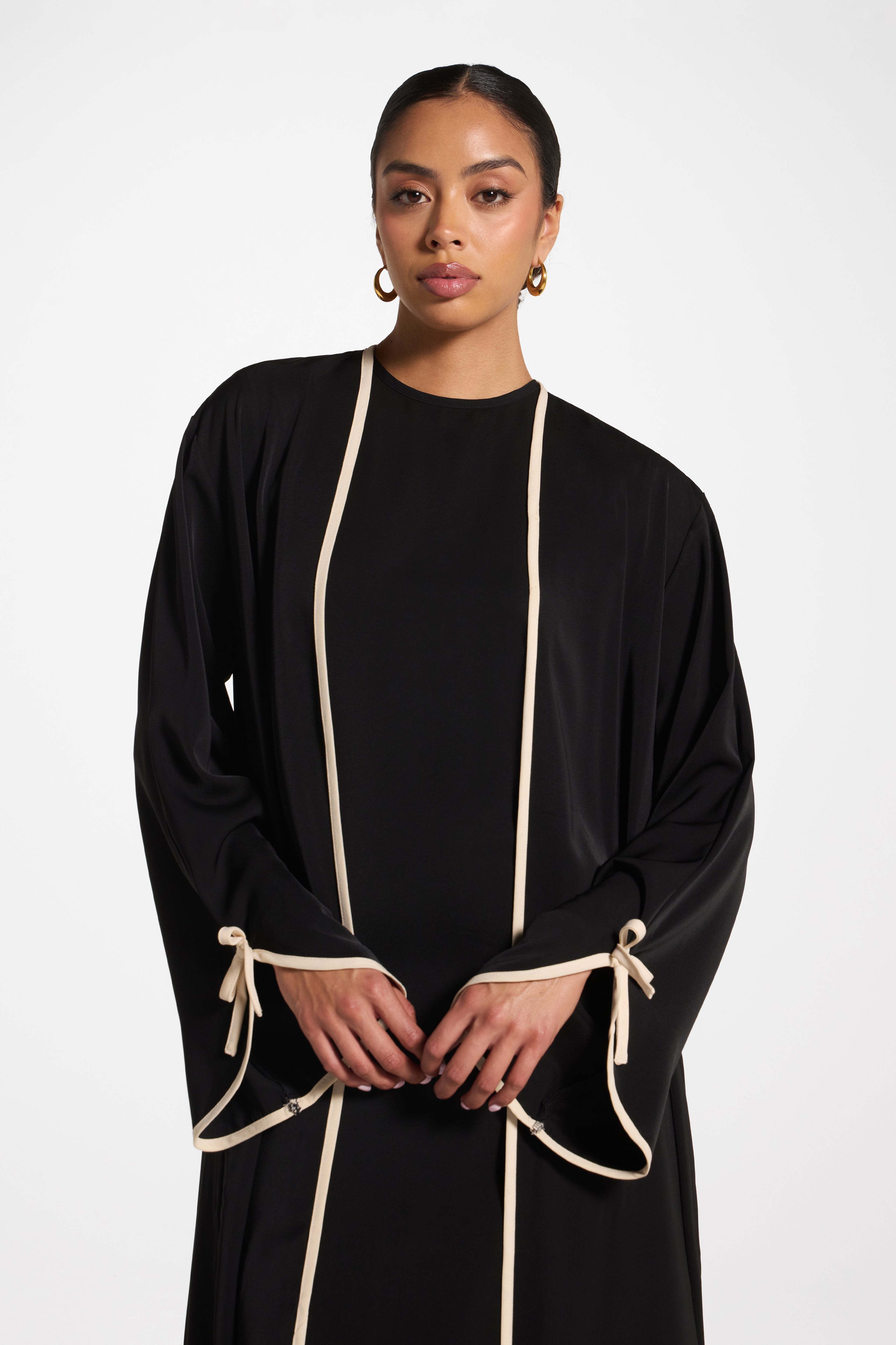 Esra Abaya & Dress Set - Black Abayas Veiled