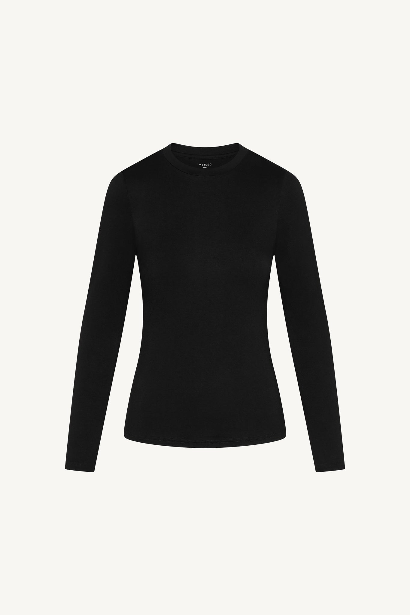 Essential Bamboo Long Sleeve Top - Black Abayas Veiled